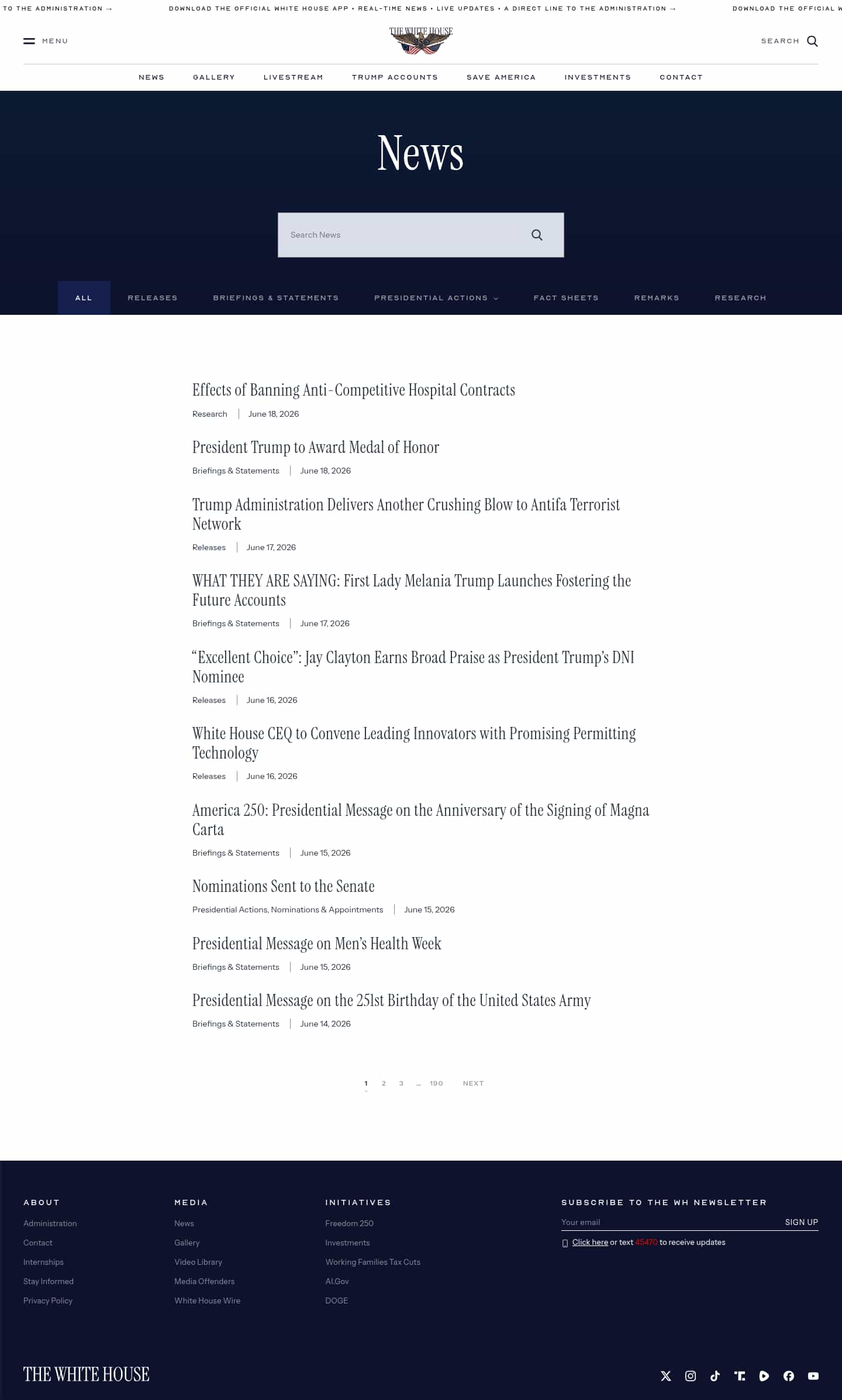 Latest website image capture