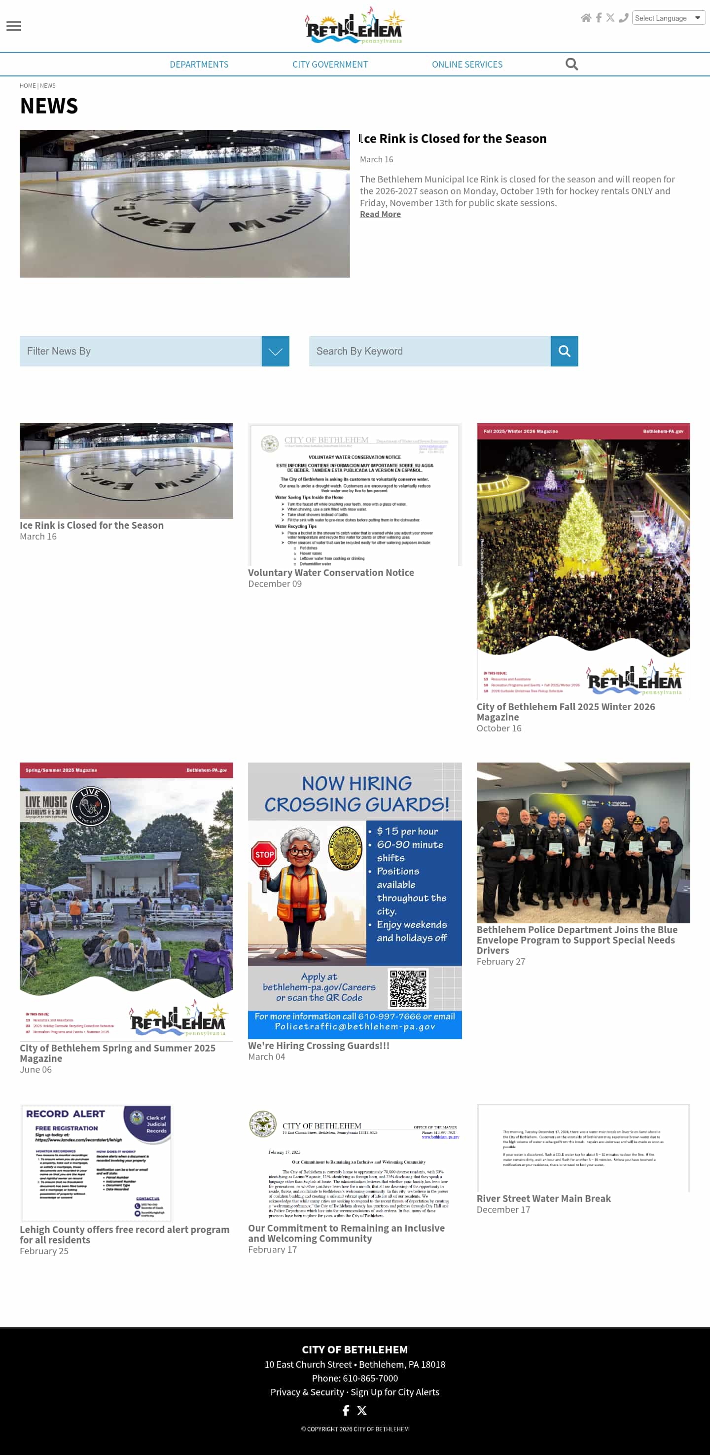 Latest website image capture