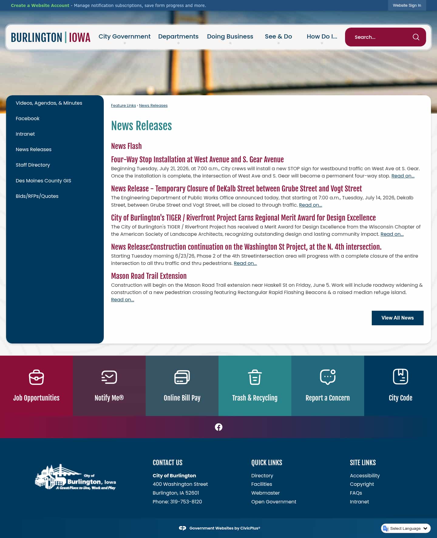 Latest website image capture