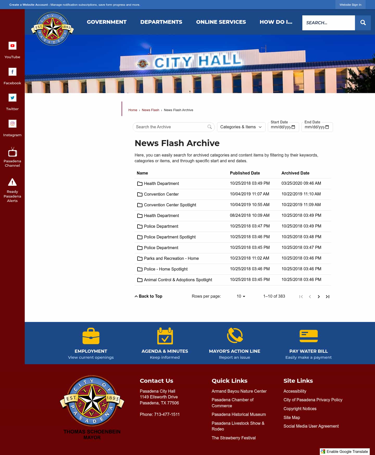 Latest website image capture