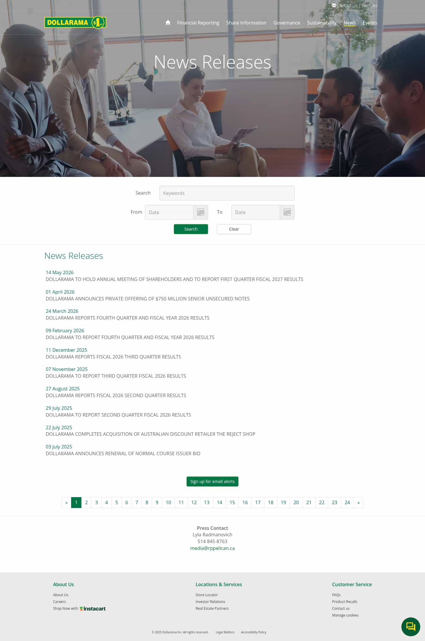 Latest website image capture
