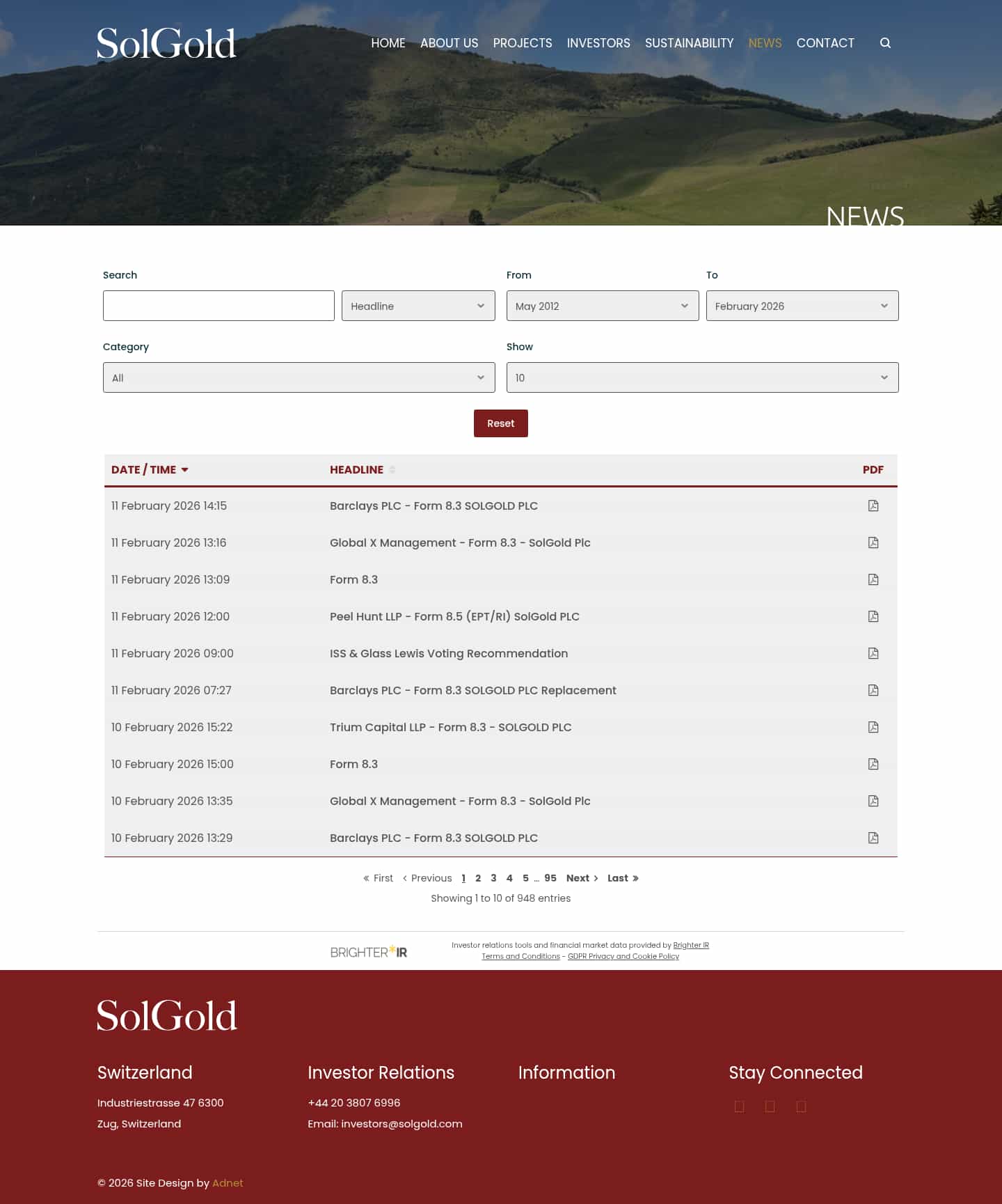 Latest website image capture