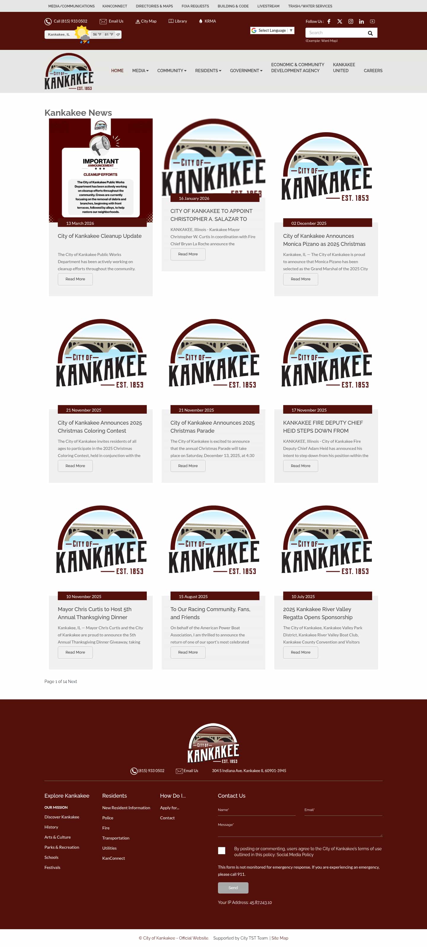 Latest website image capture