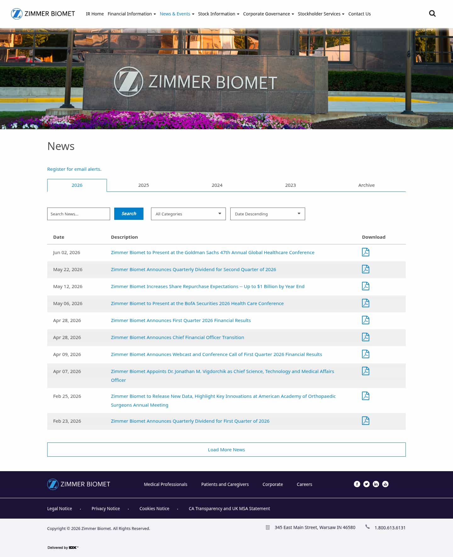 Latest website image capture