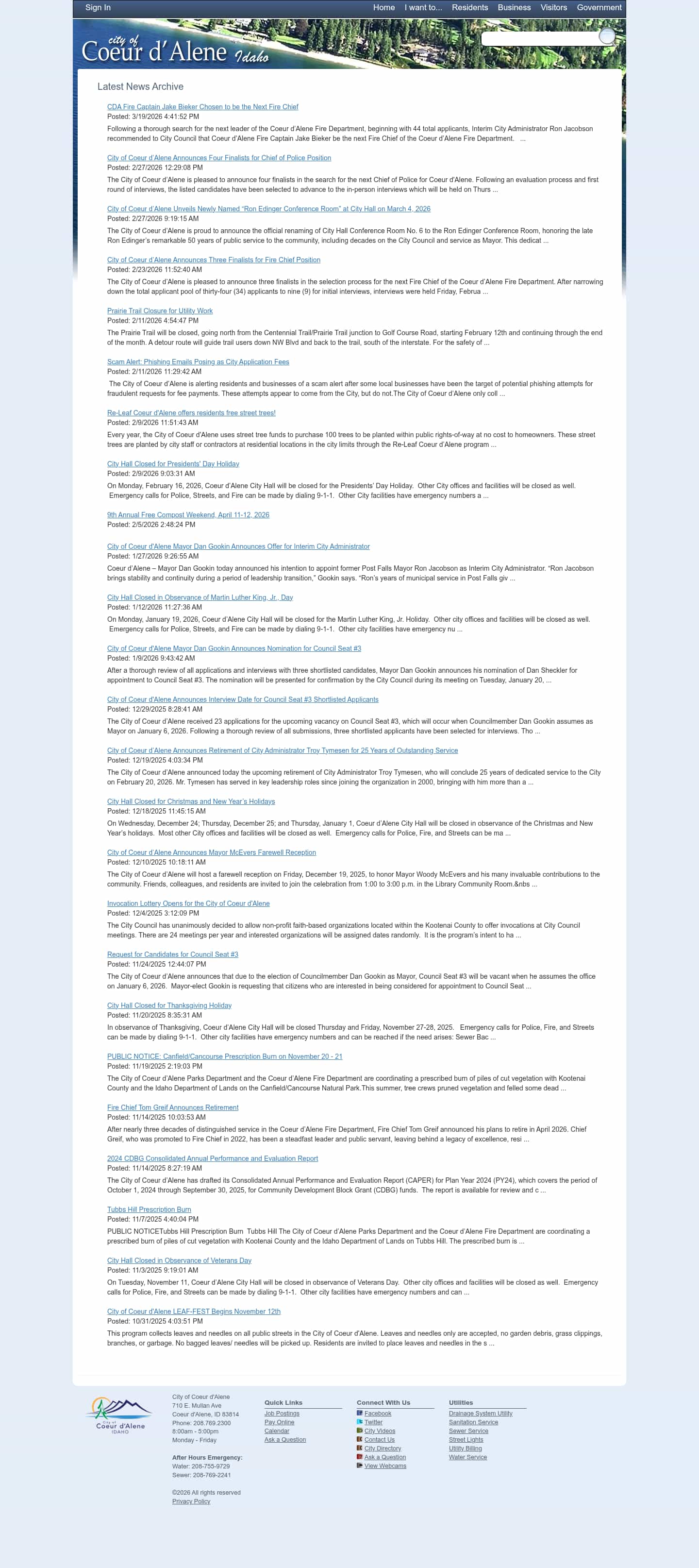 Latest website image capture