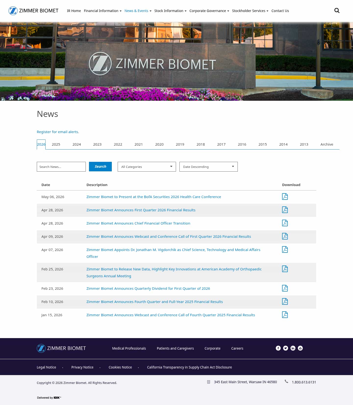 Latest website image capture