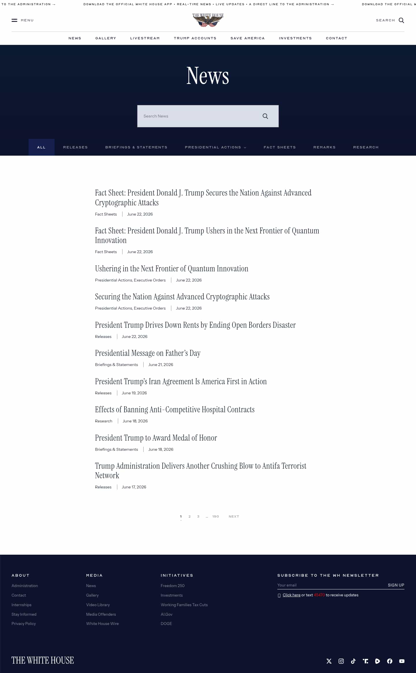 Latest website image capture