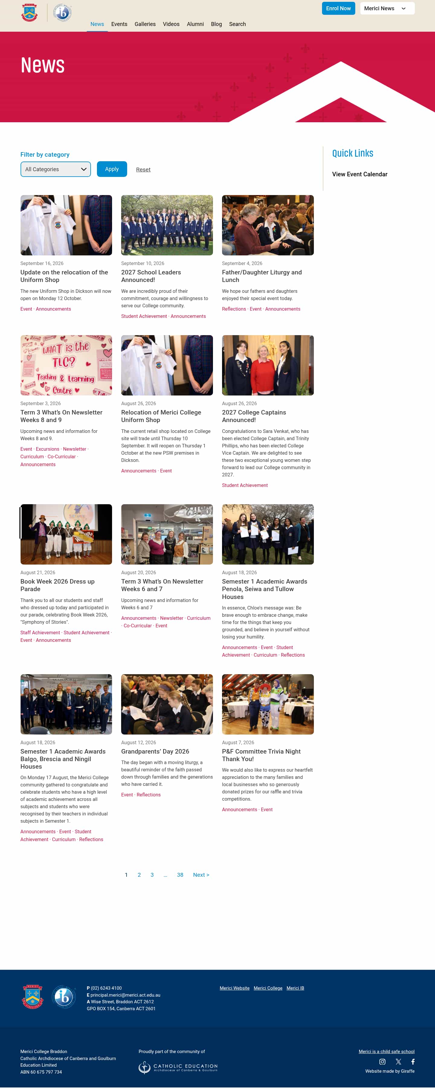 Latest website image capture