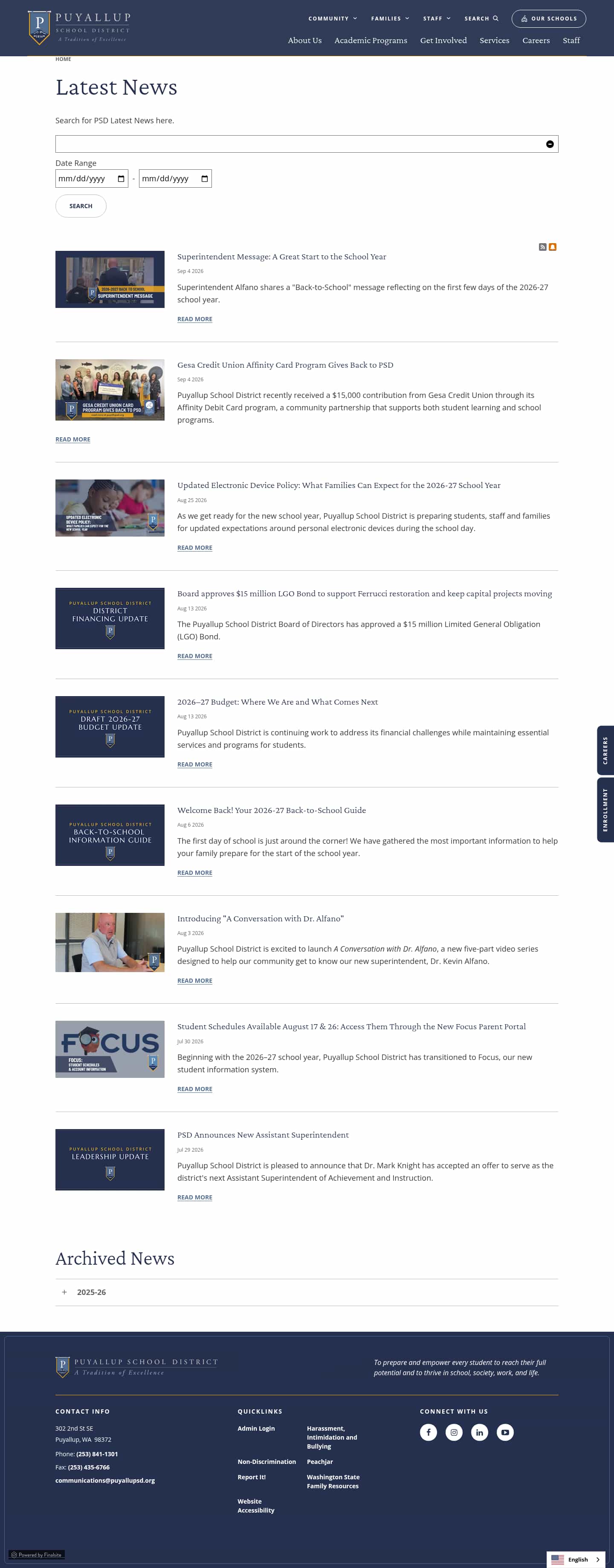 Latest website image capture