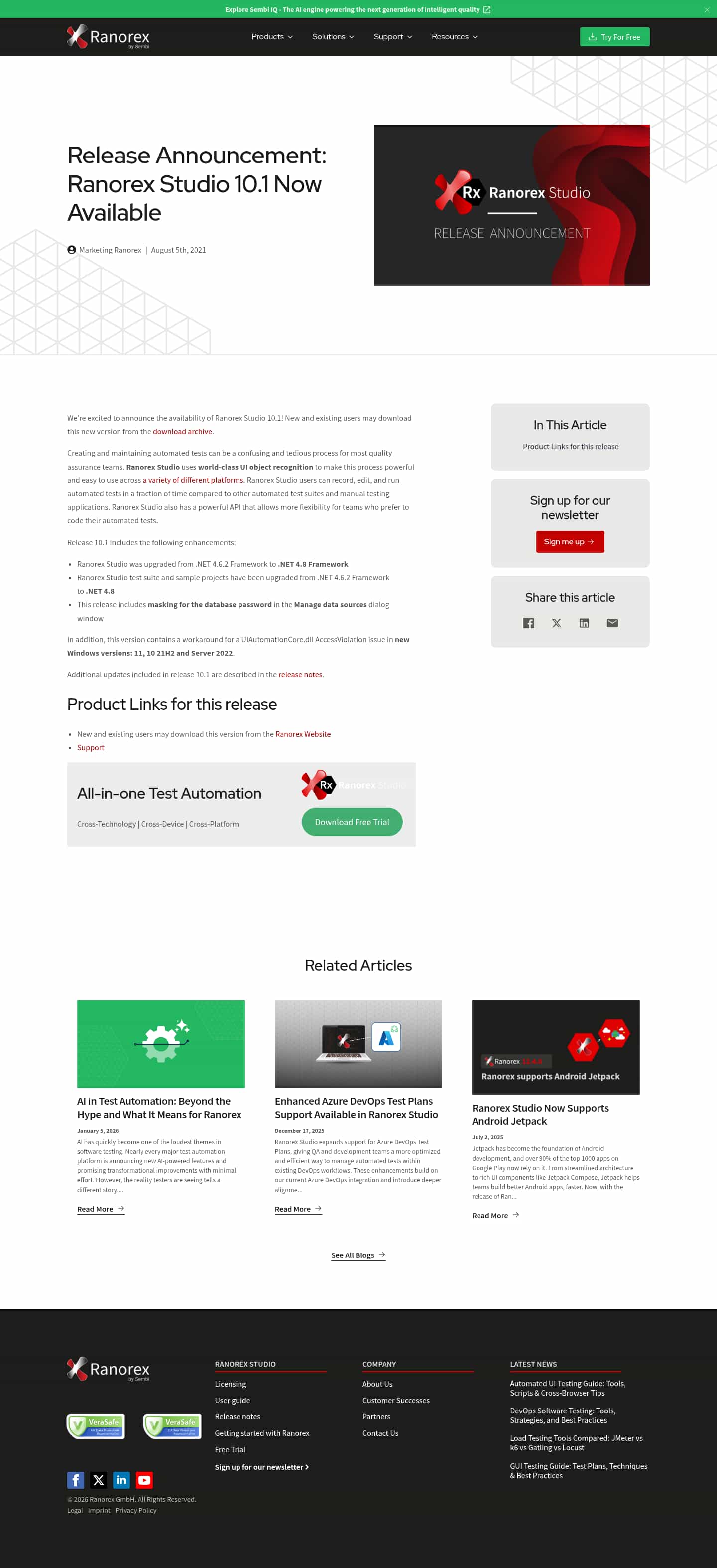 Latest website image capture