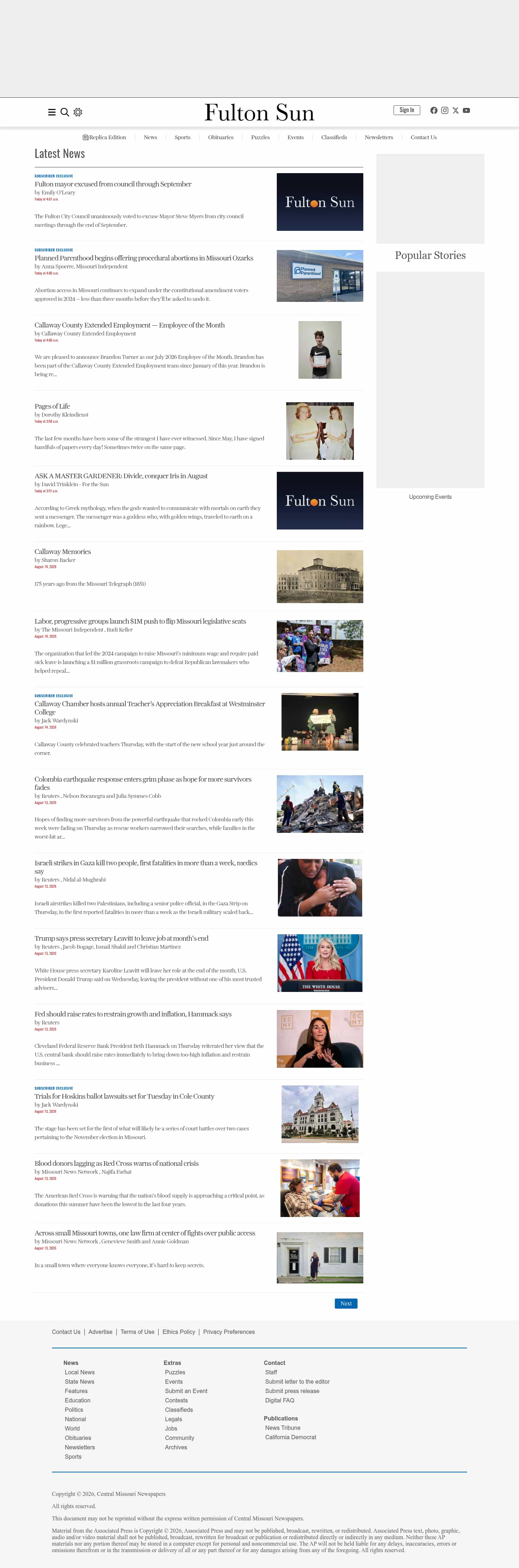 Latest website image capture
