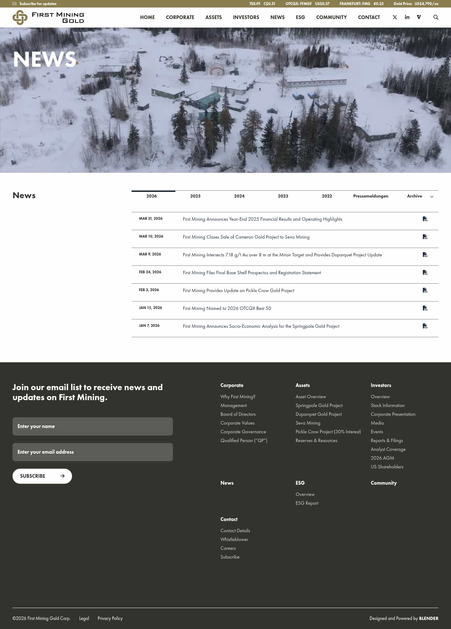 Latest website image capture