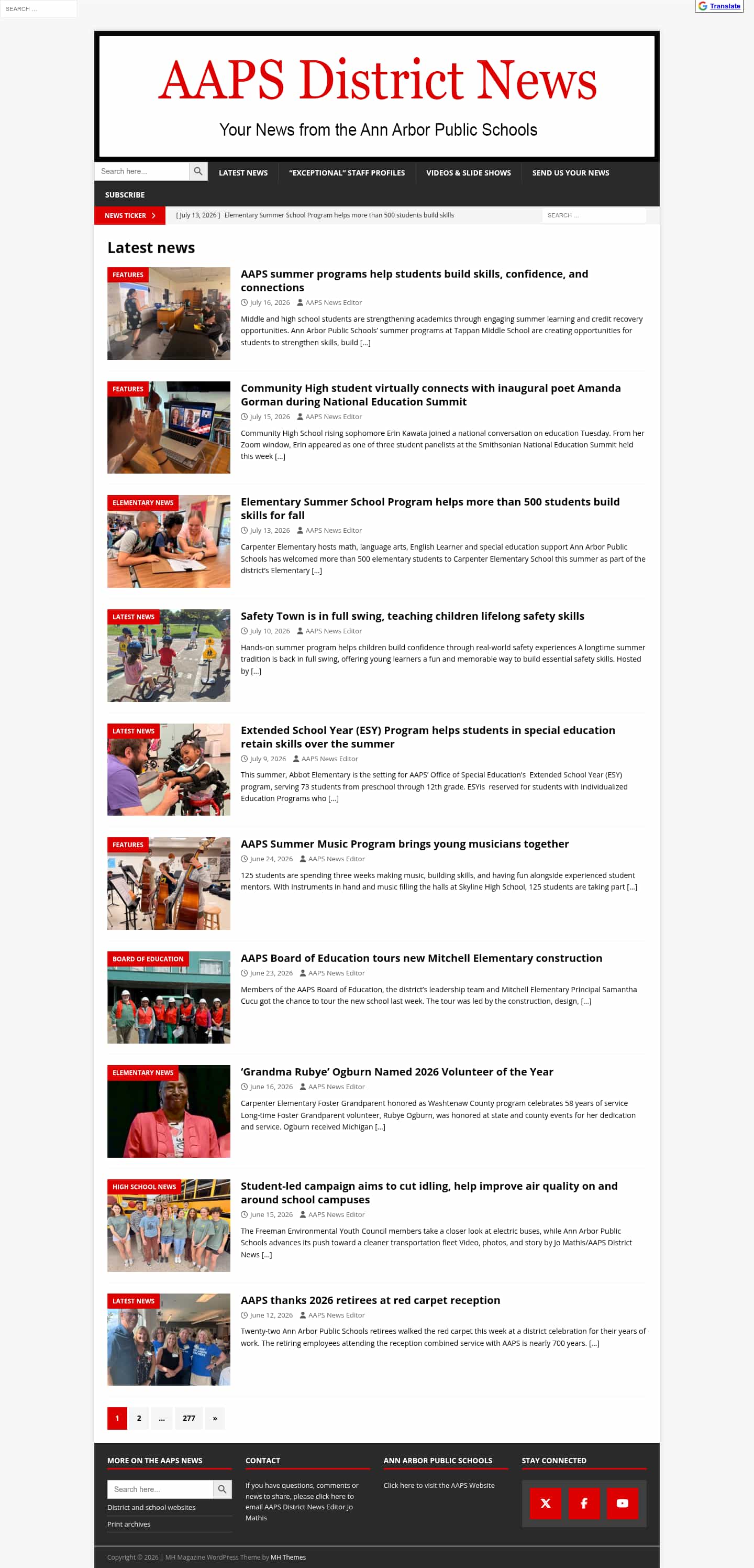 Latest website image capture