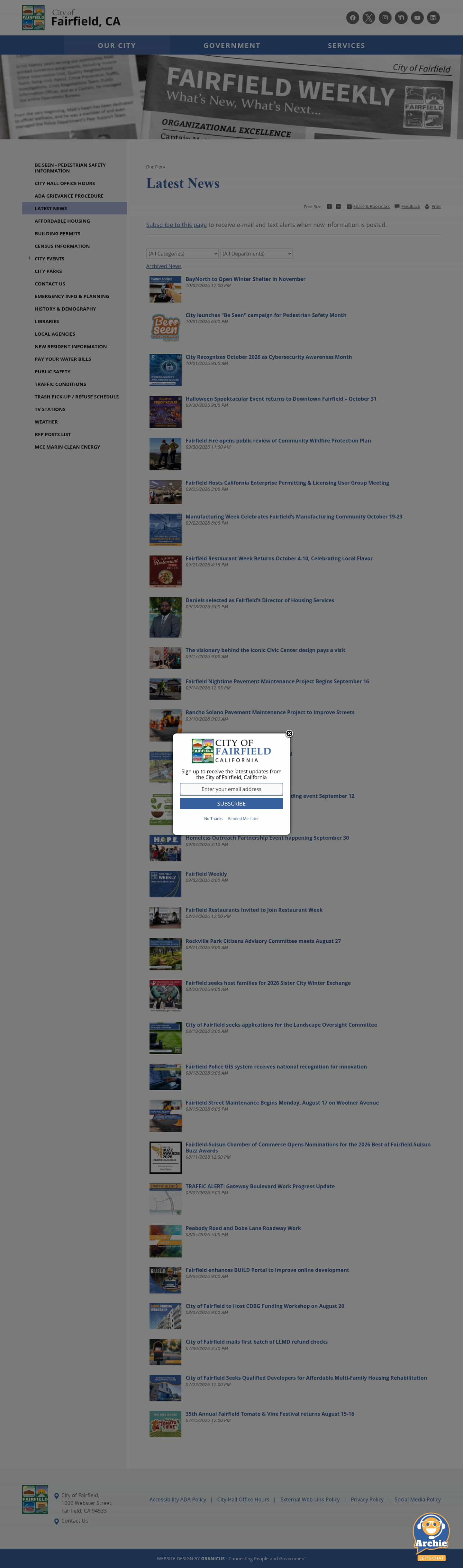 Latest website image capture