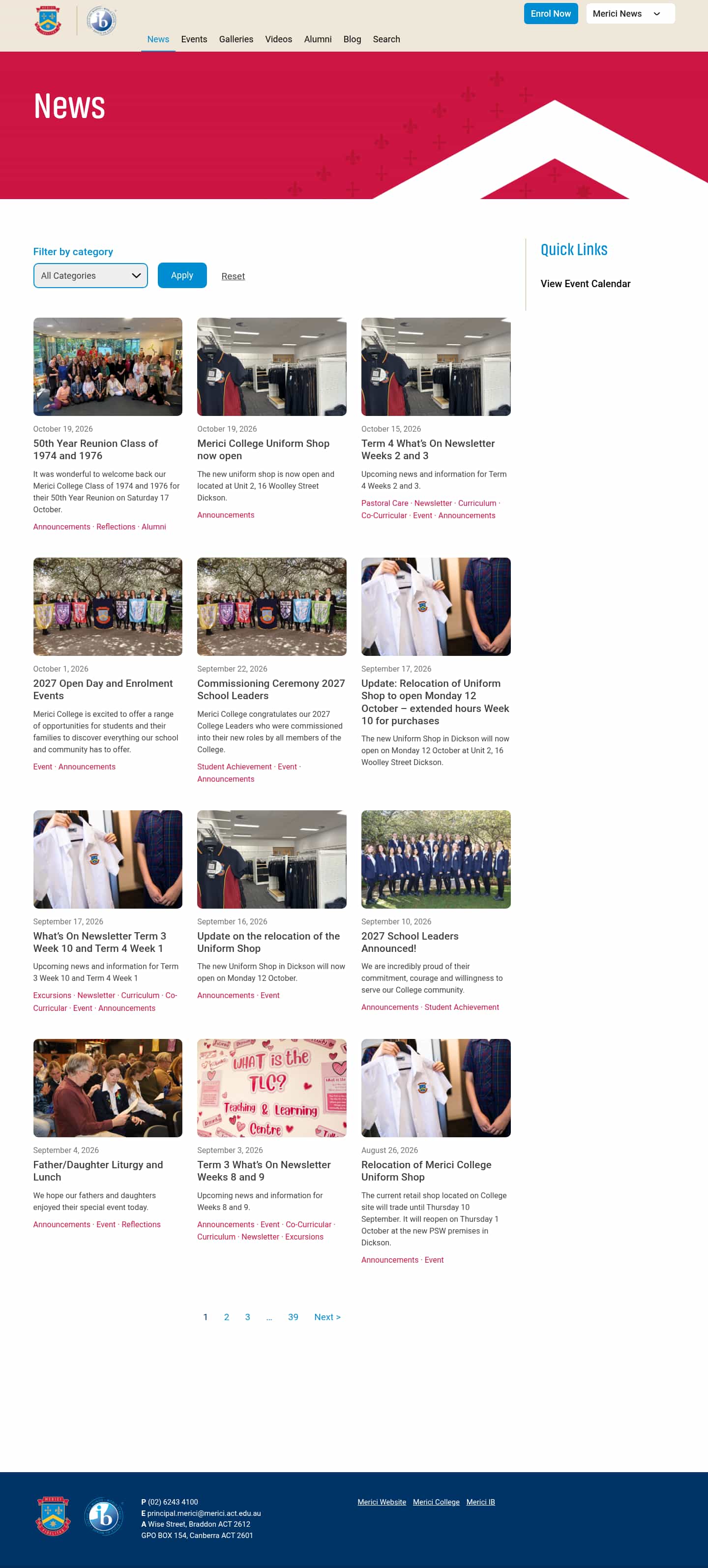 Latest website image capture