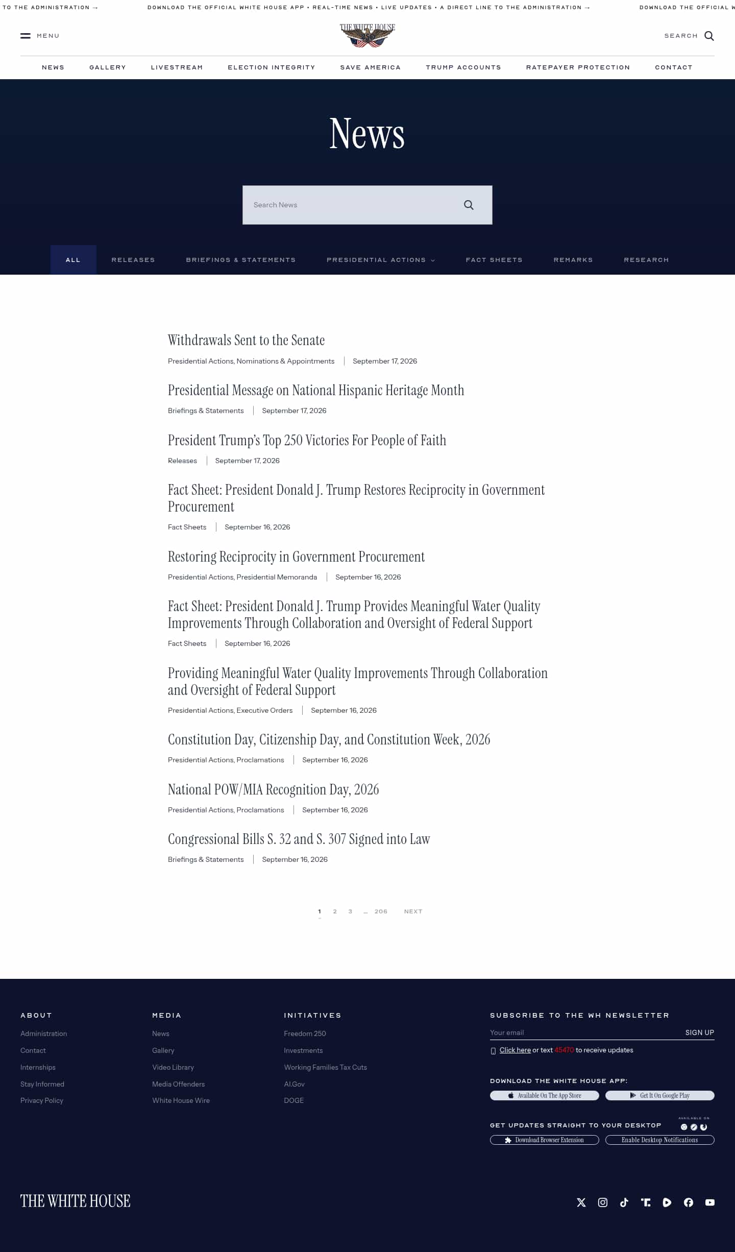 Latest website image capture