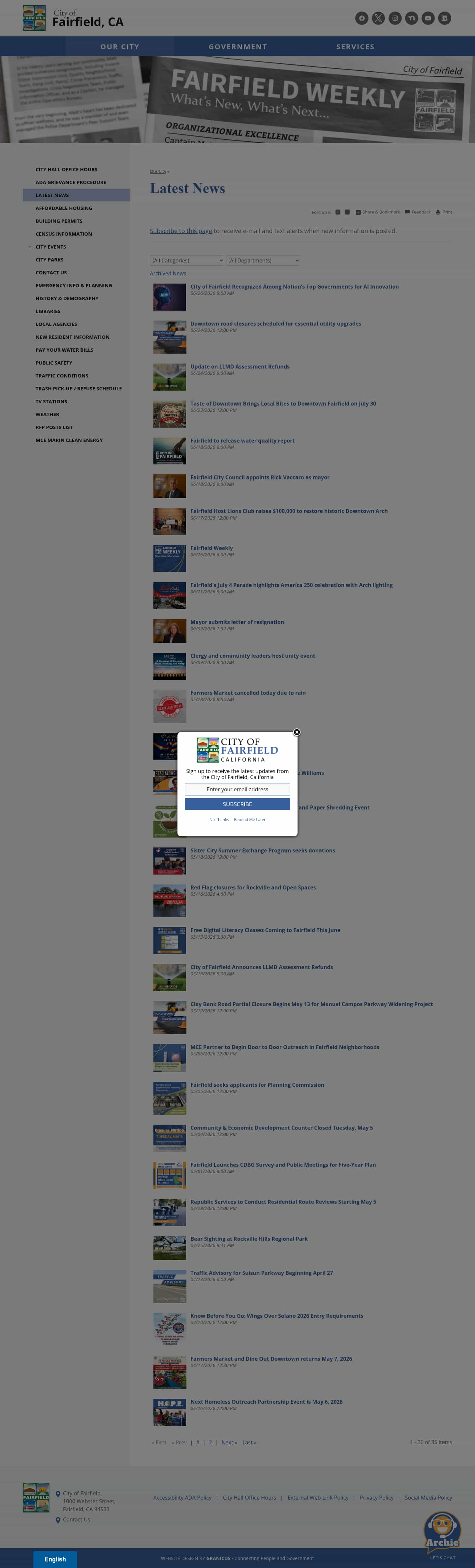Latest website image capture