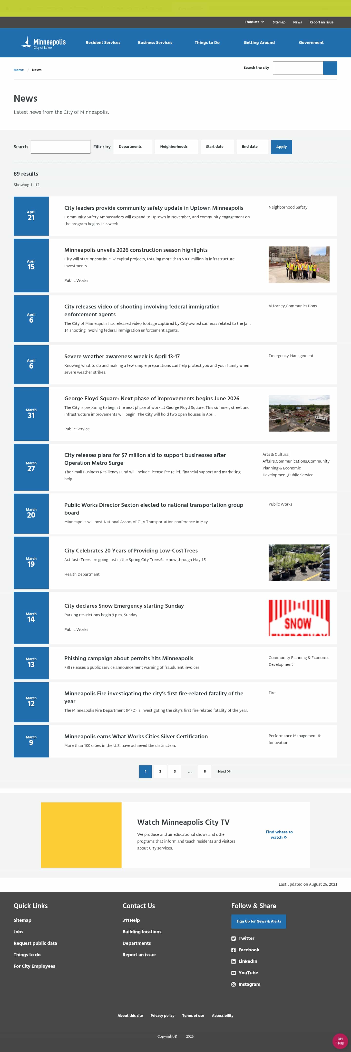 Latest website image capture
