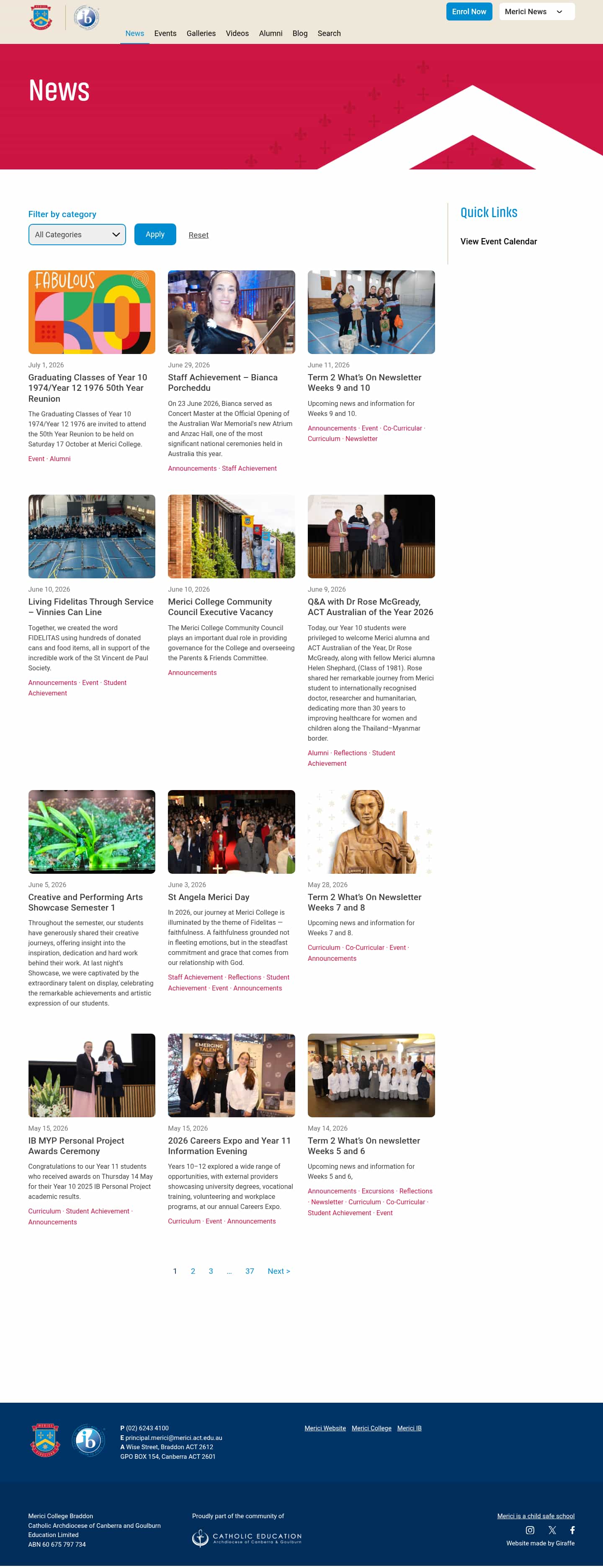 Latest website image capture