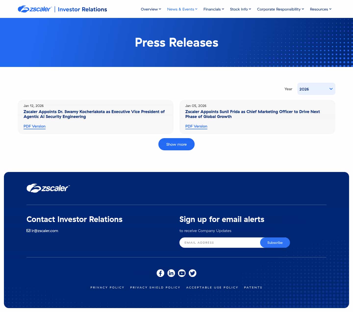 Latest website image capture