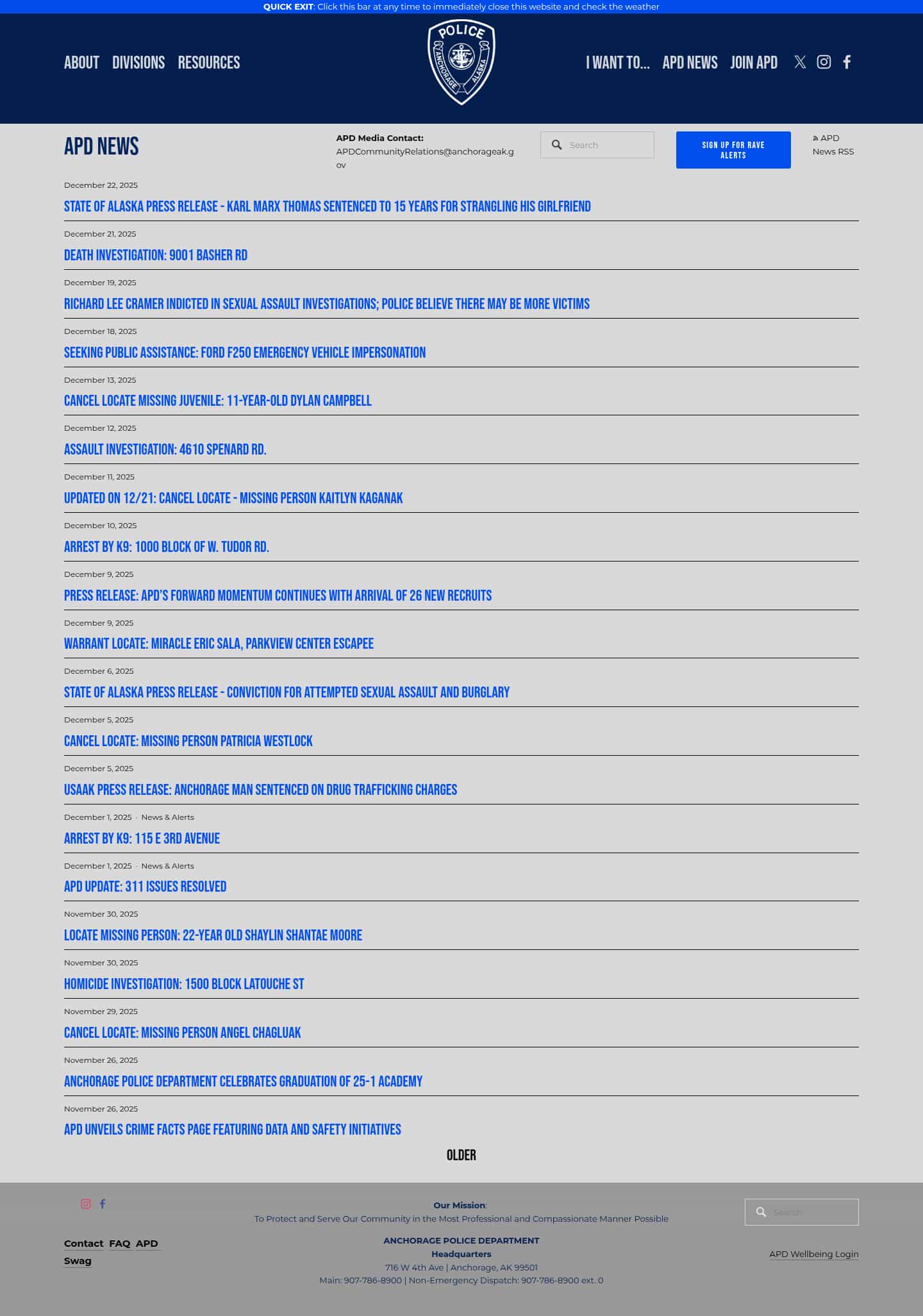 Latest website image capture