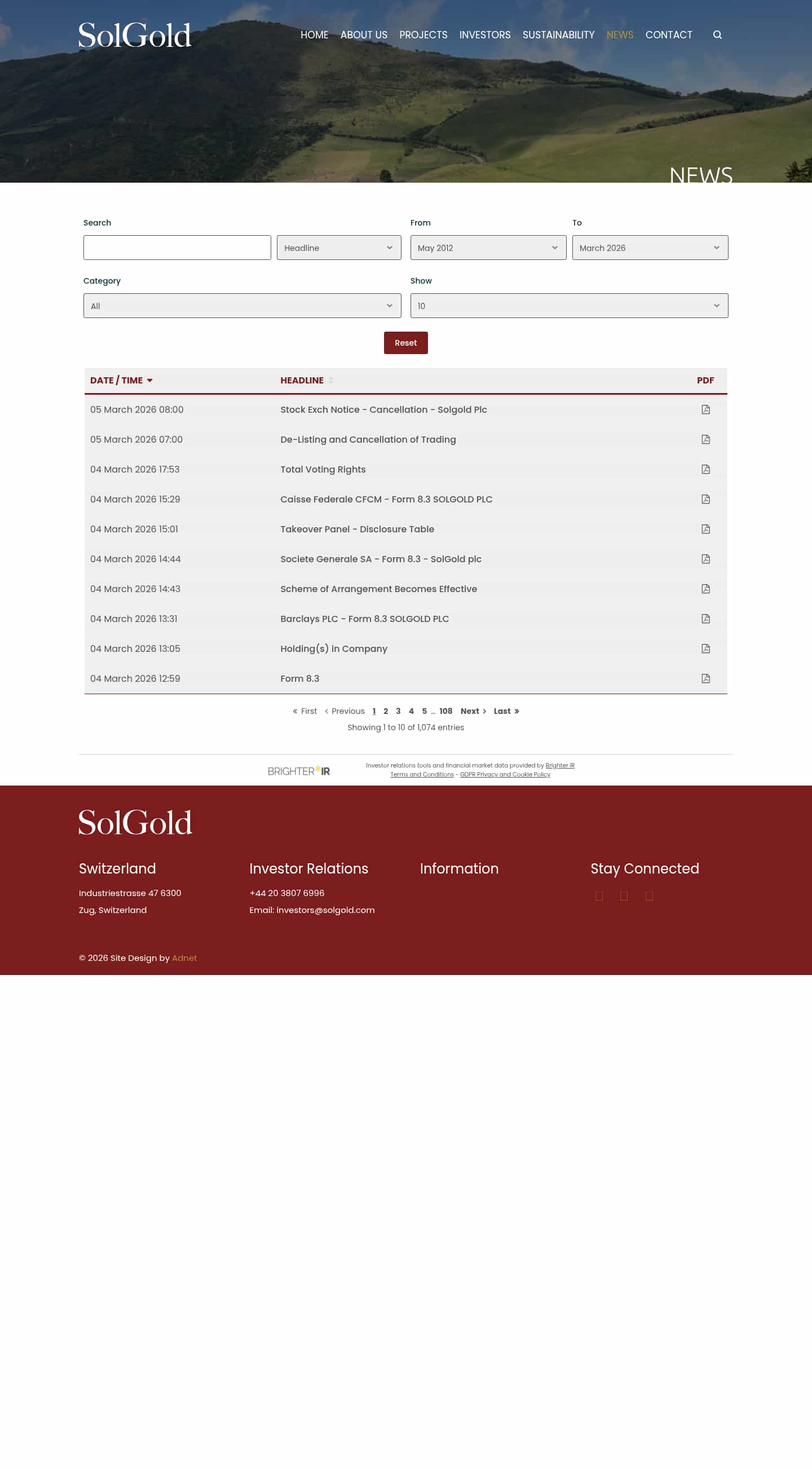 Latest website image capture