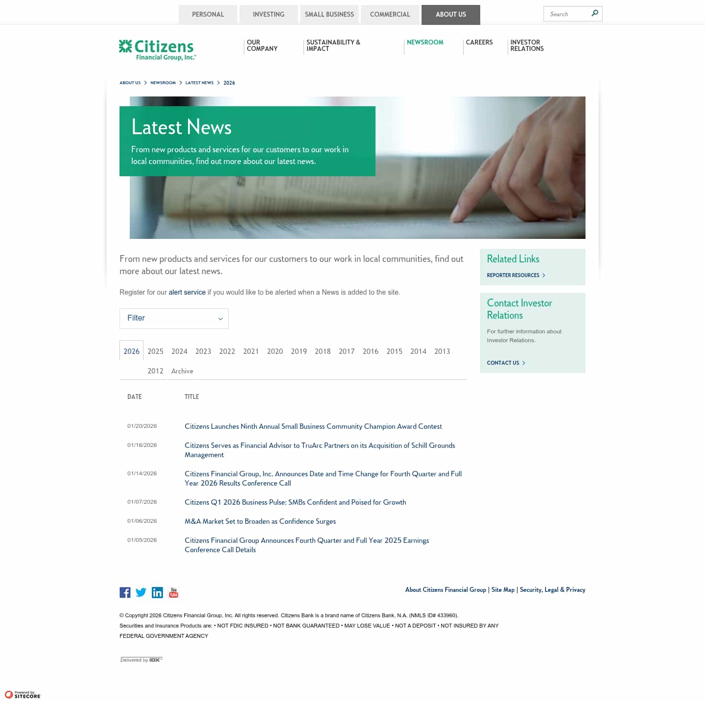 Latest website image capture