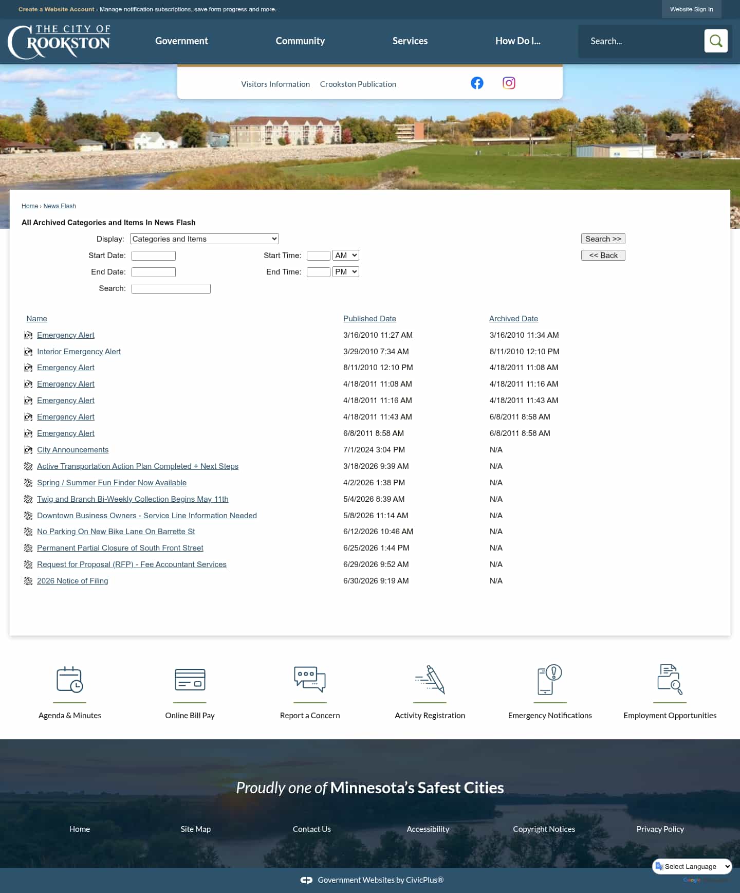 Latest website image capture