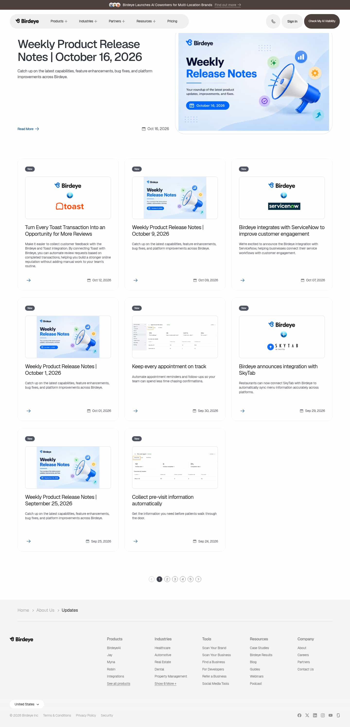 Latest website image capture