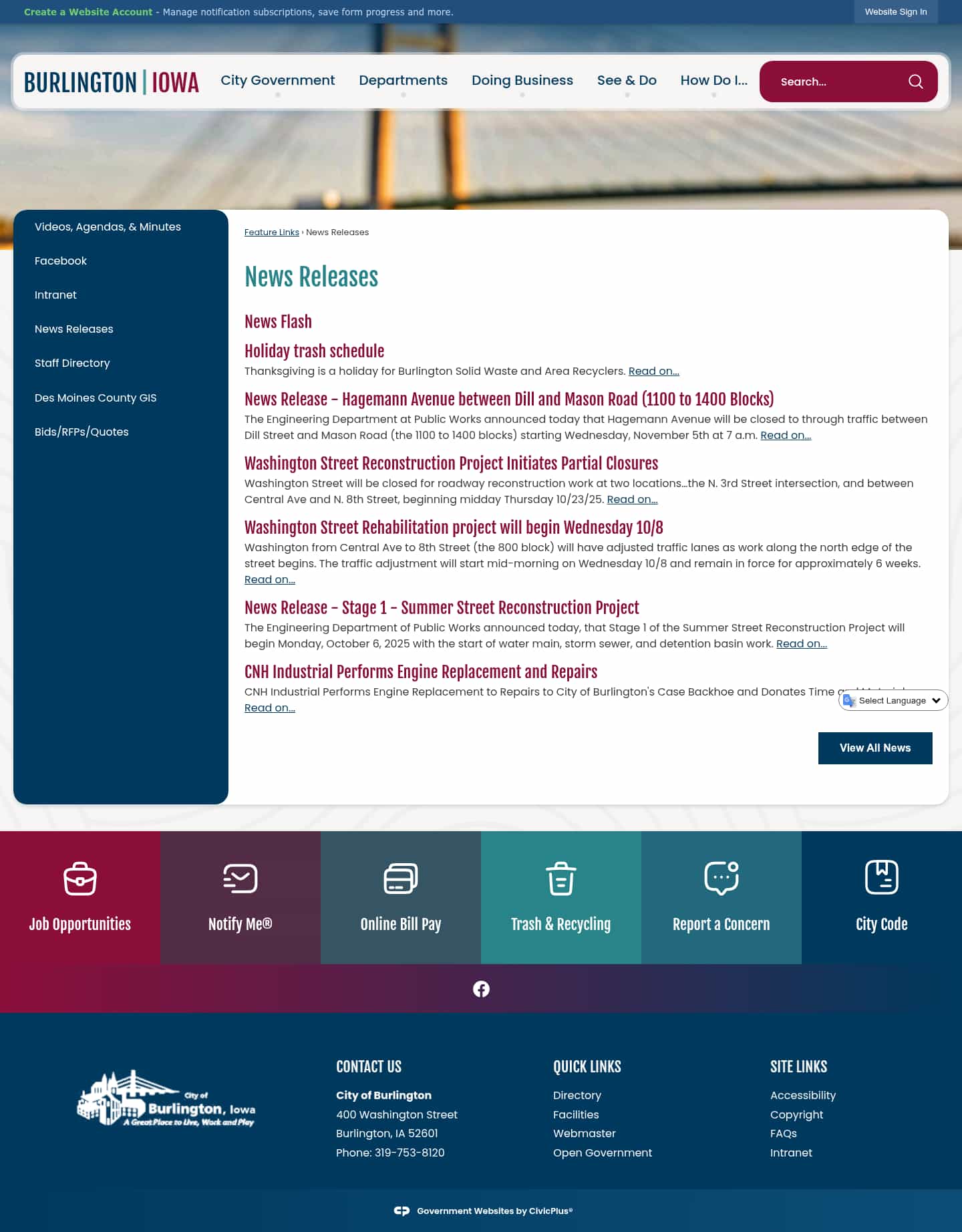 Latest website image capture
