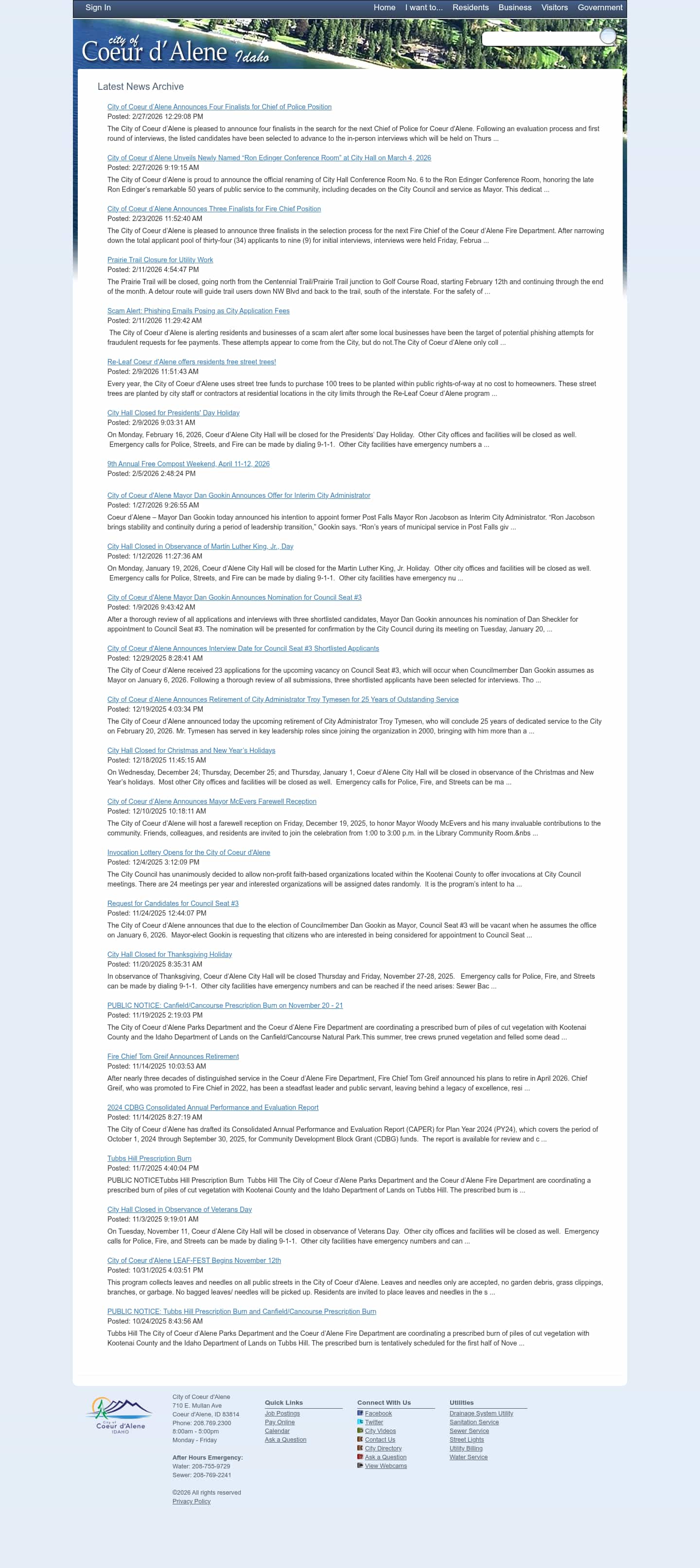 Latest website image capture