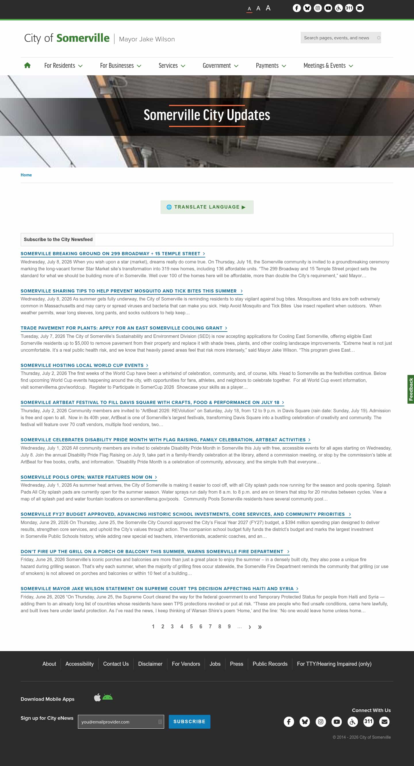 Latest website image capture