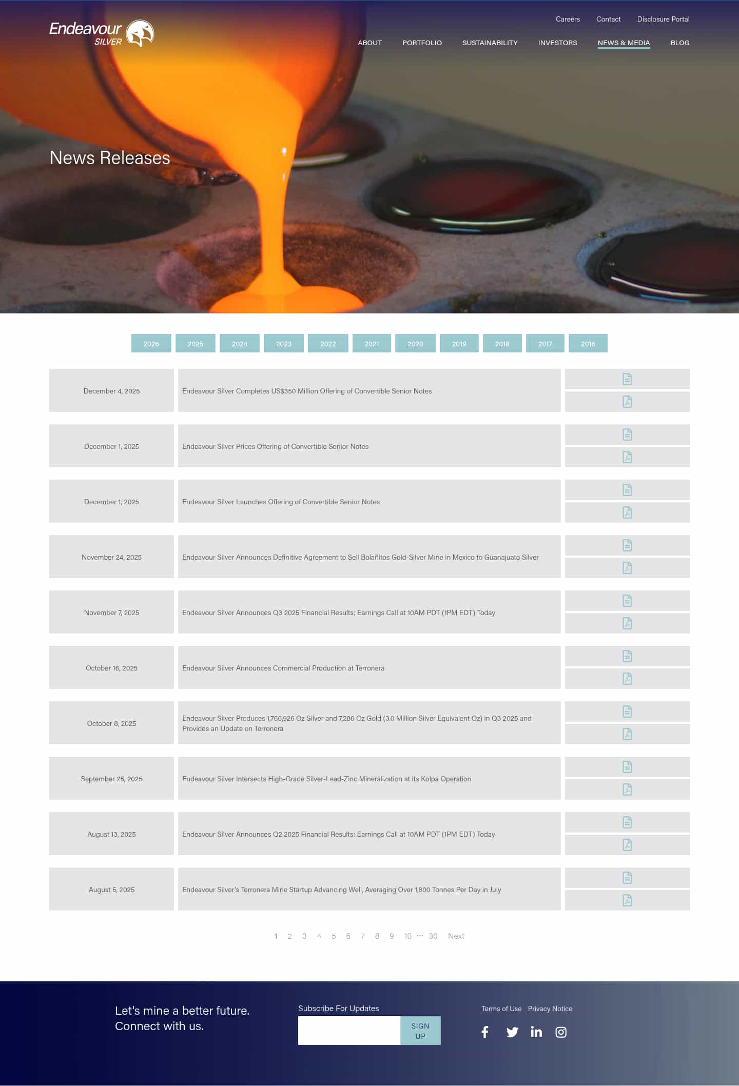 Latest website image capture