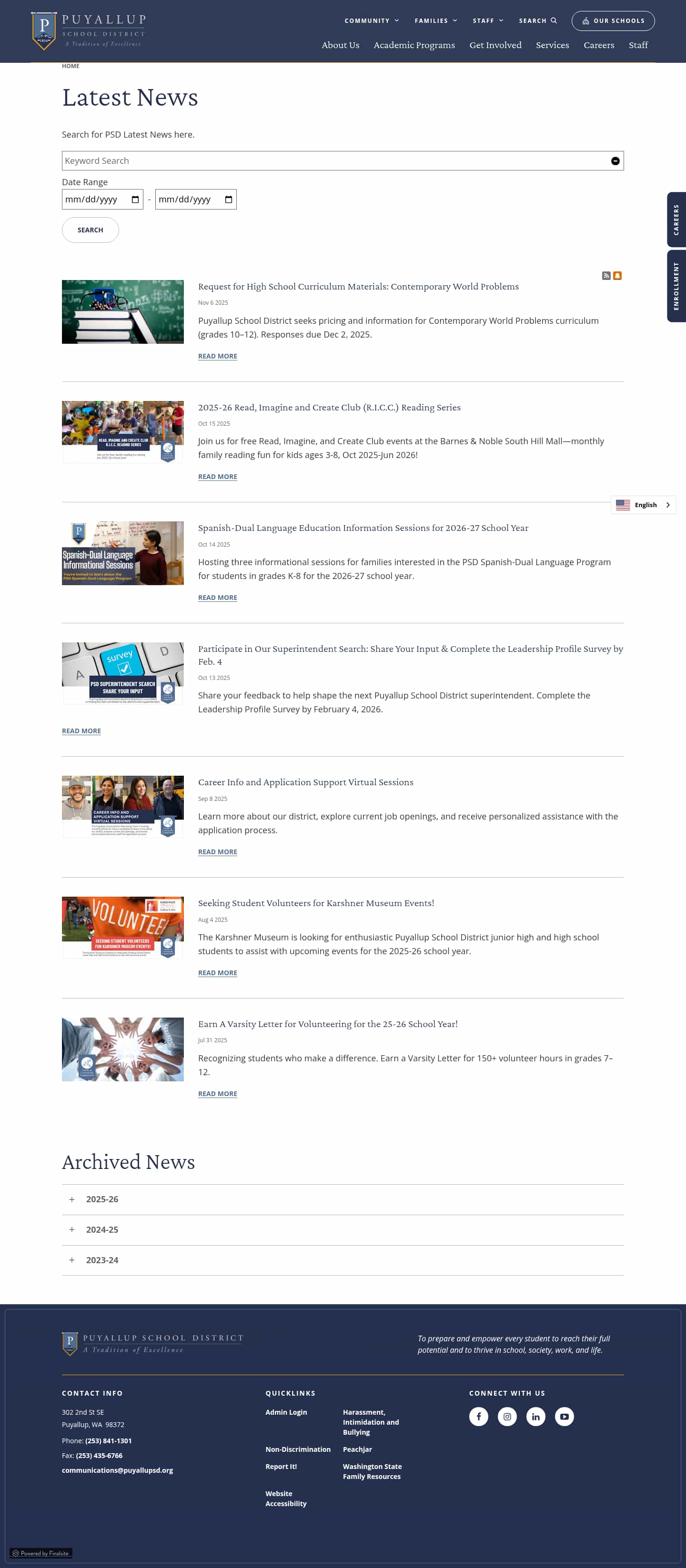 Latest website image capture