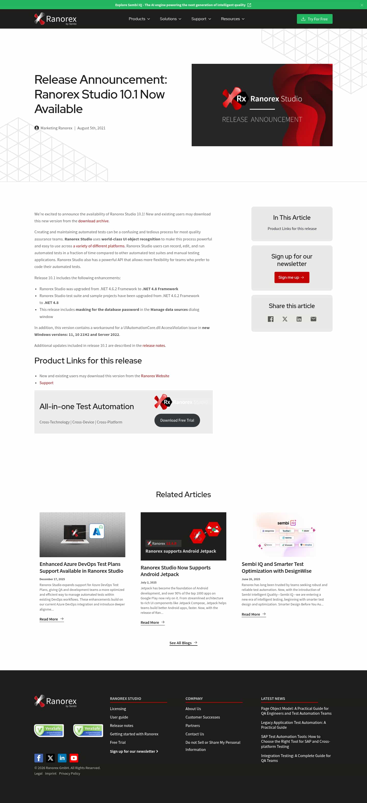 Latest website image capture