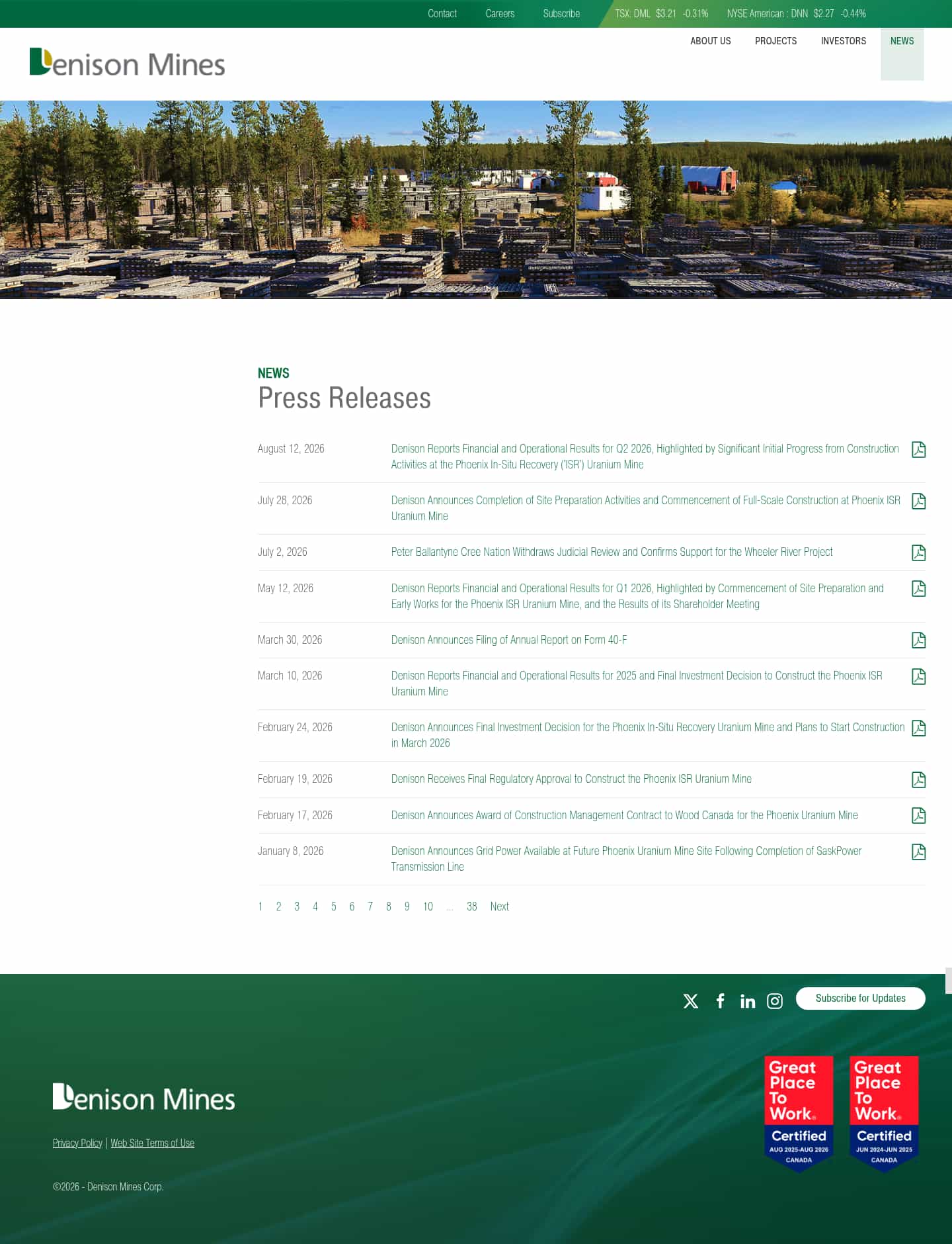 Latest website image capture