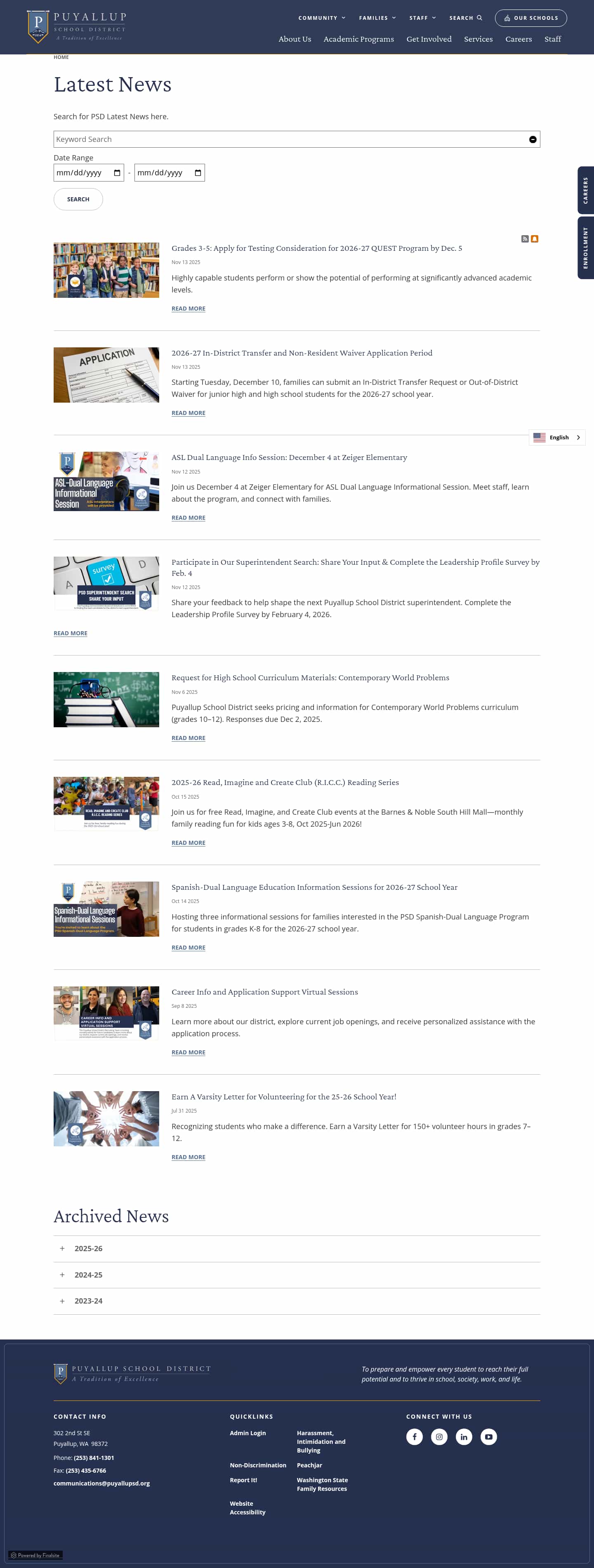 Latest website image capture