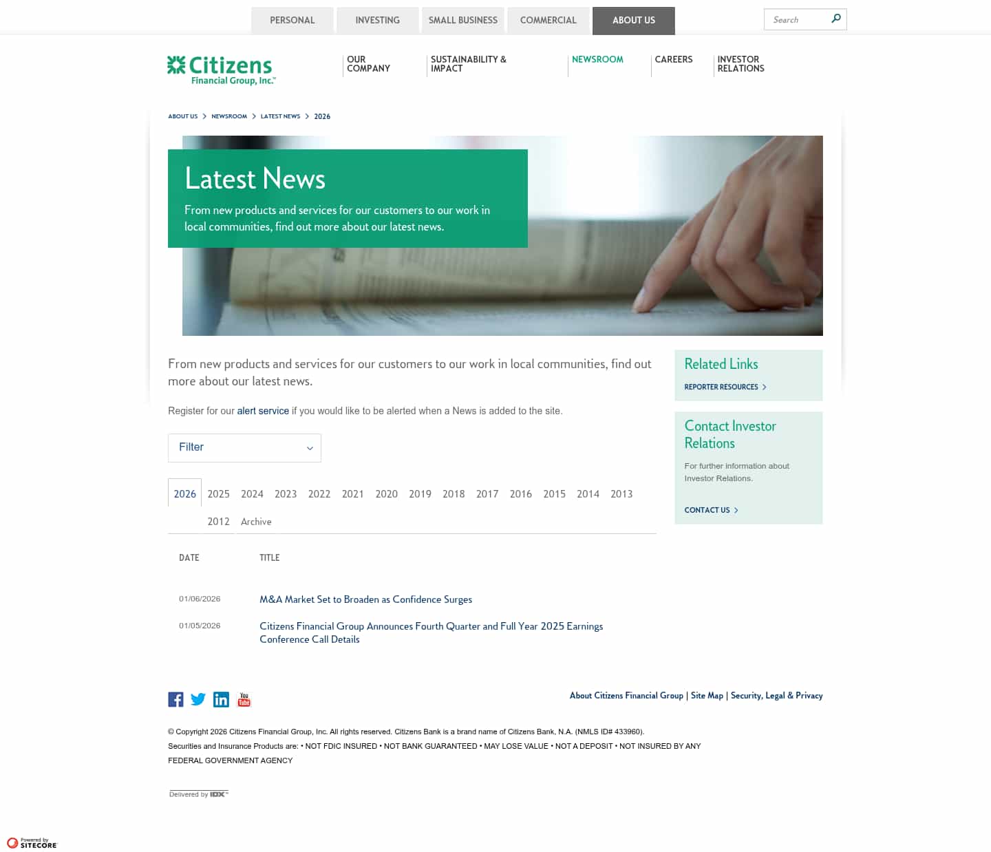 Latest website image capture