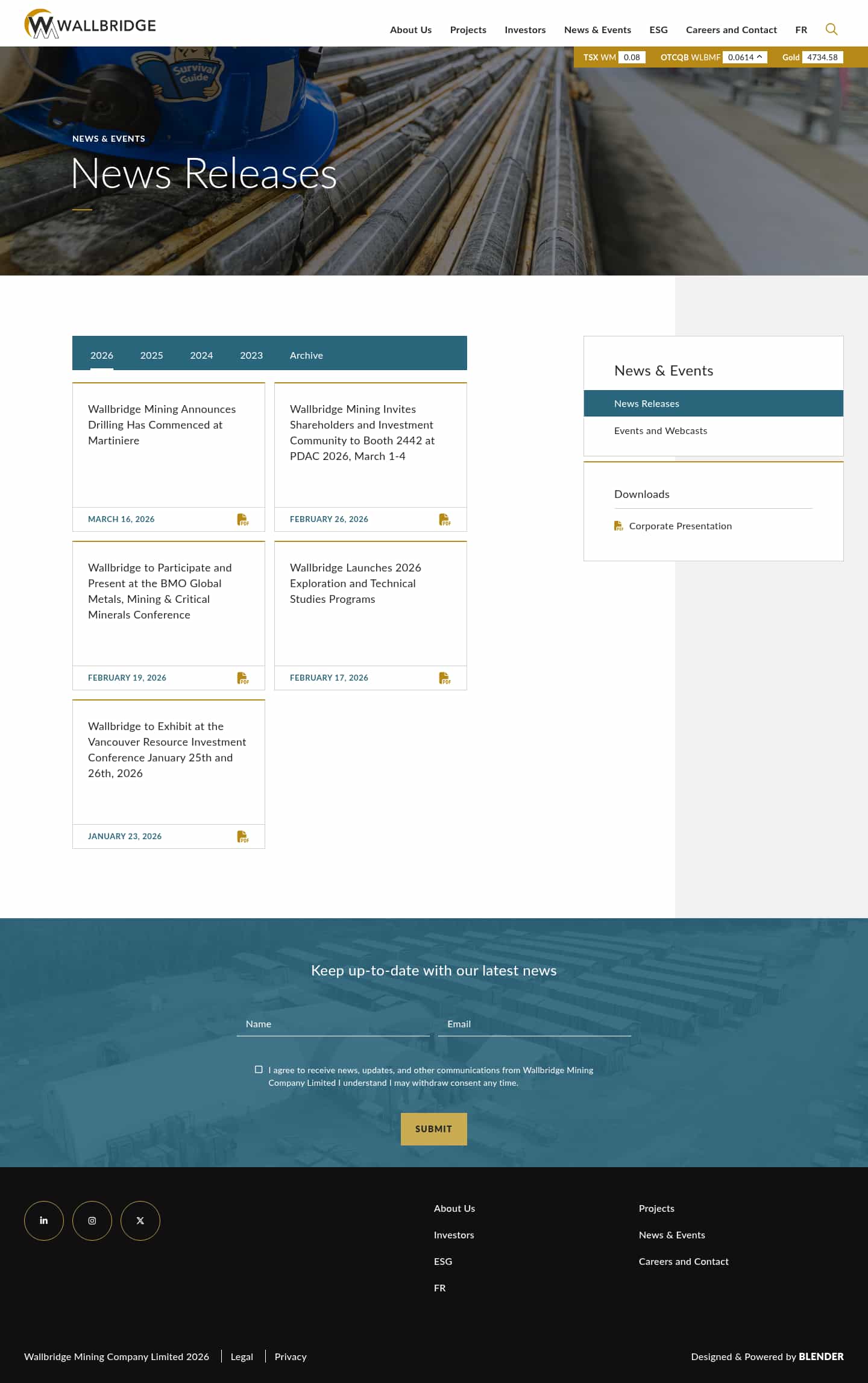 Latest website image capture