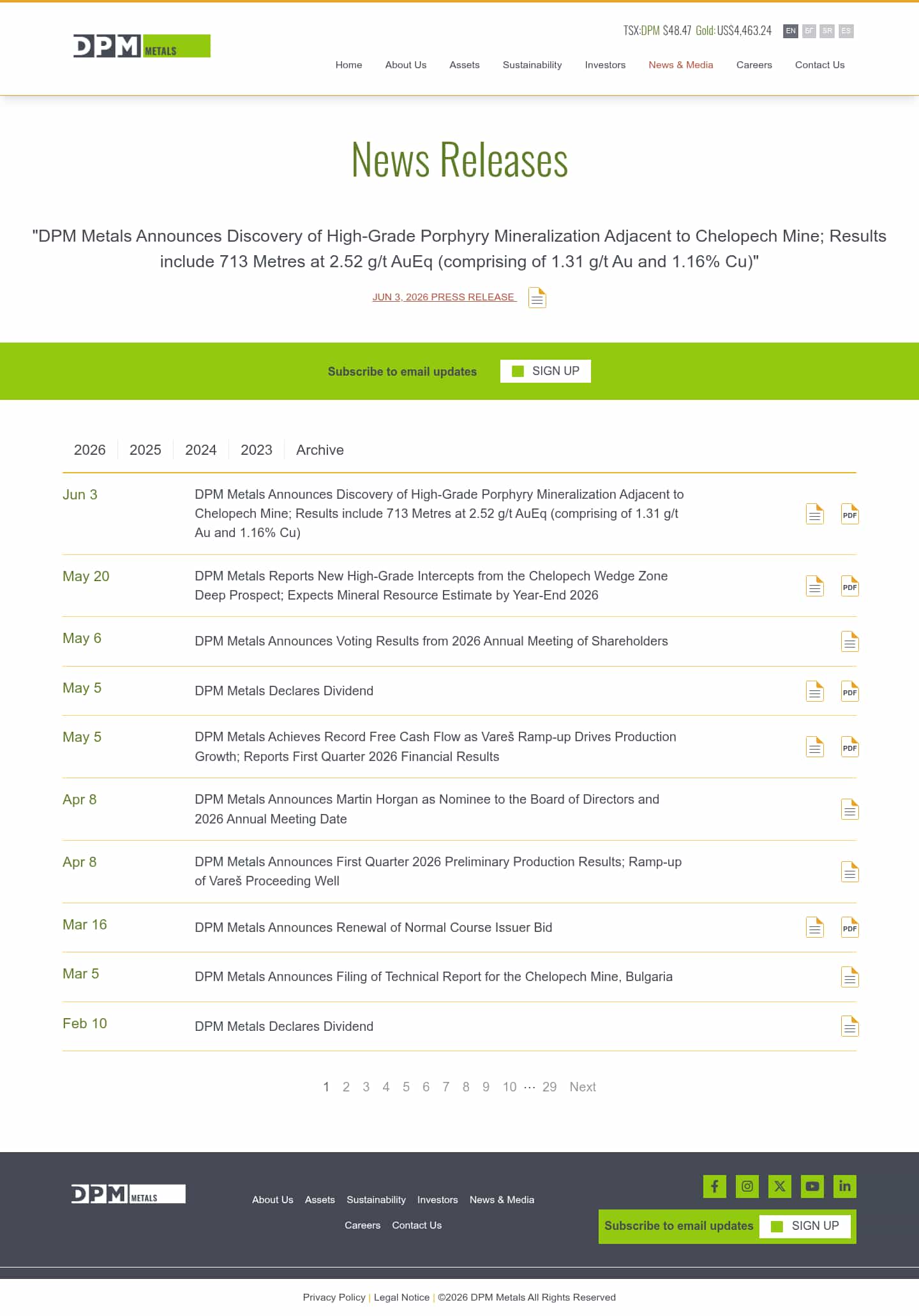 Latest website image capture