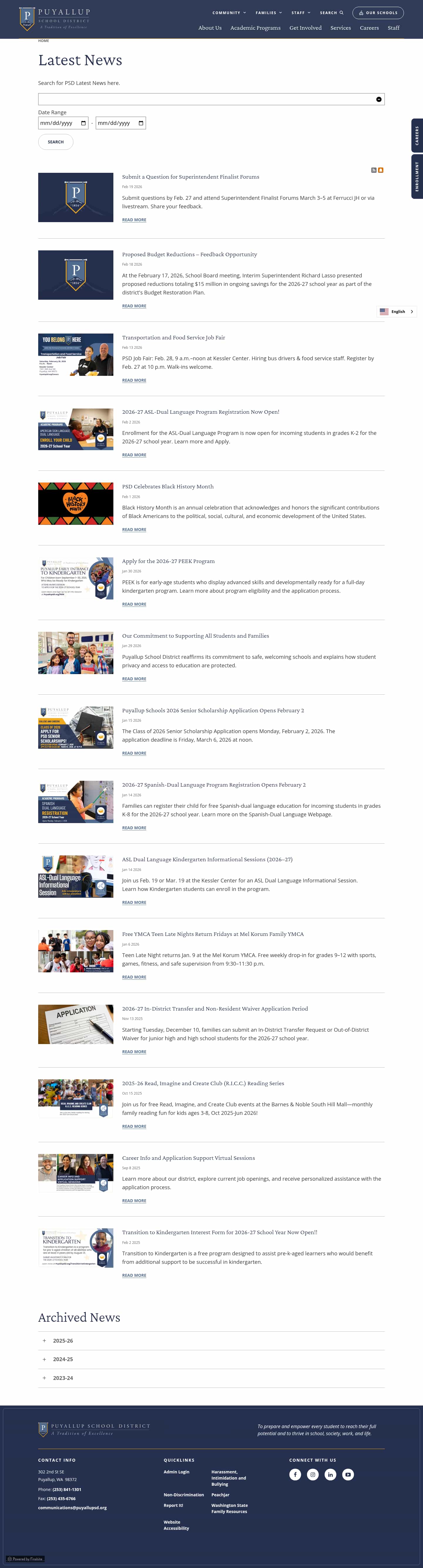 Latest website image capture