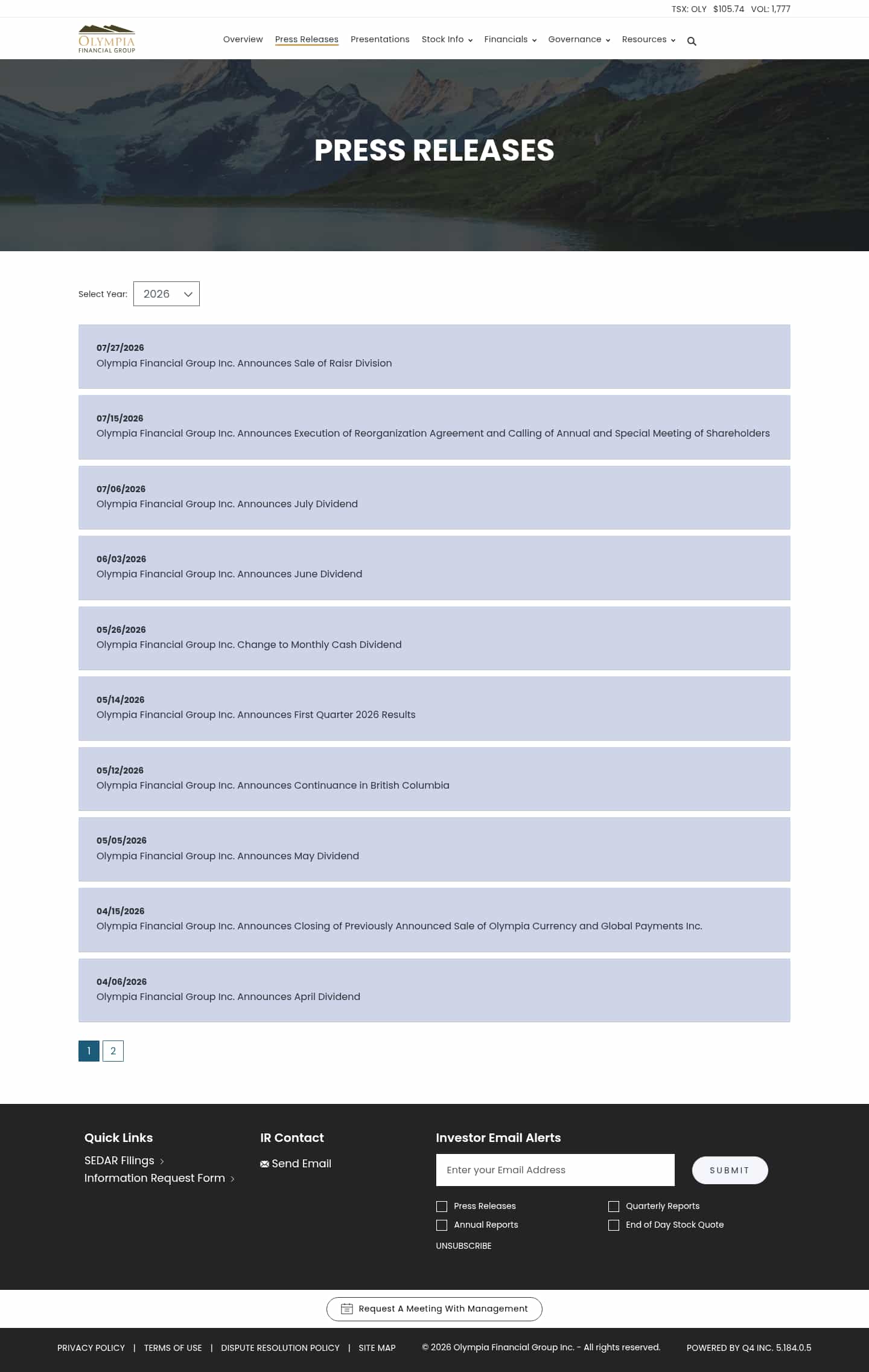 Latest website image capture