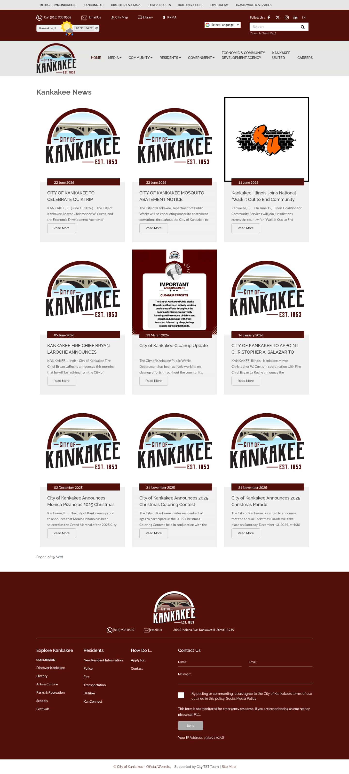 Latest website image capture