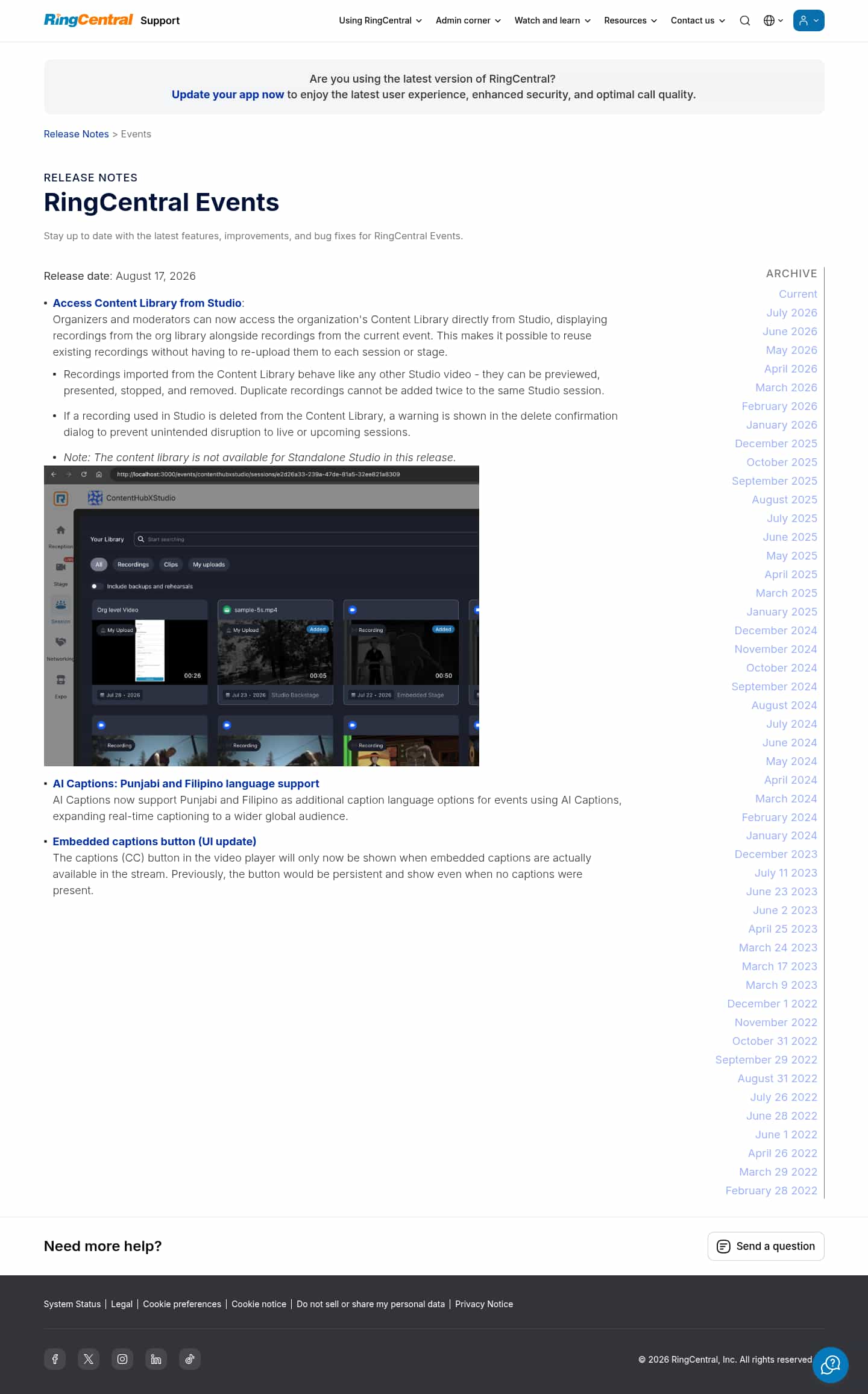 Latest website image capture