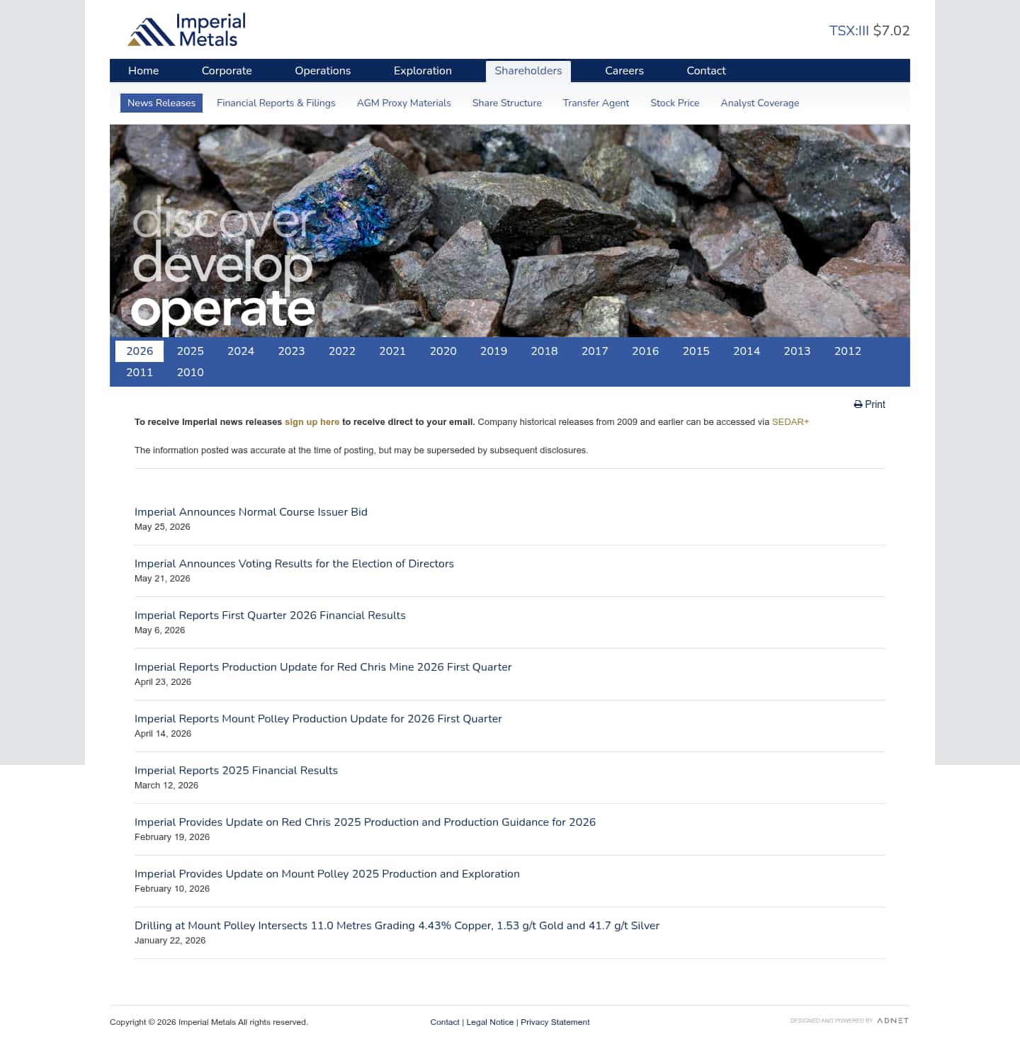 Latest website image capture