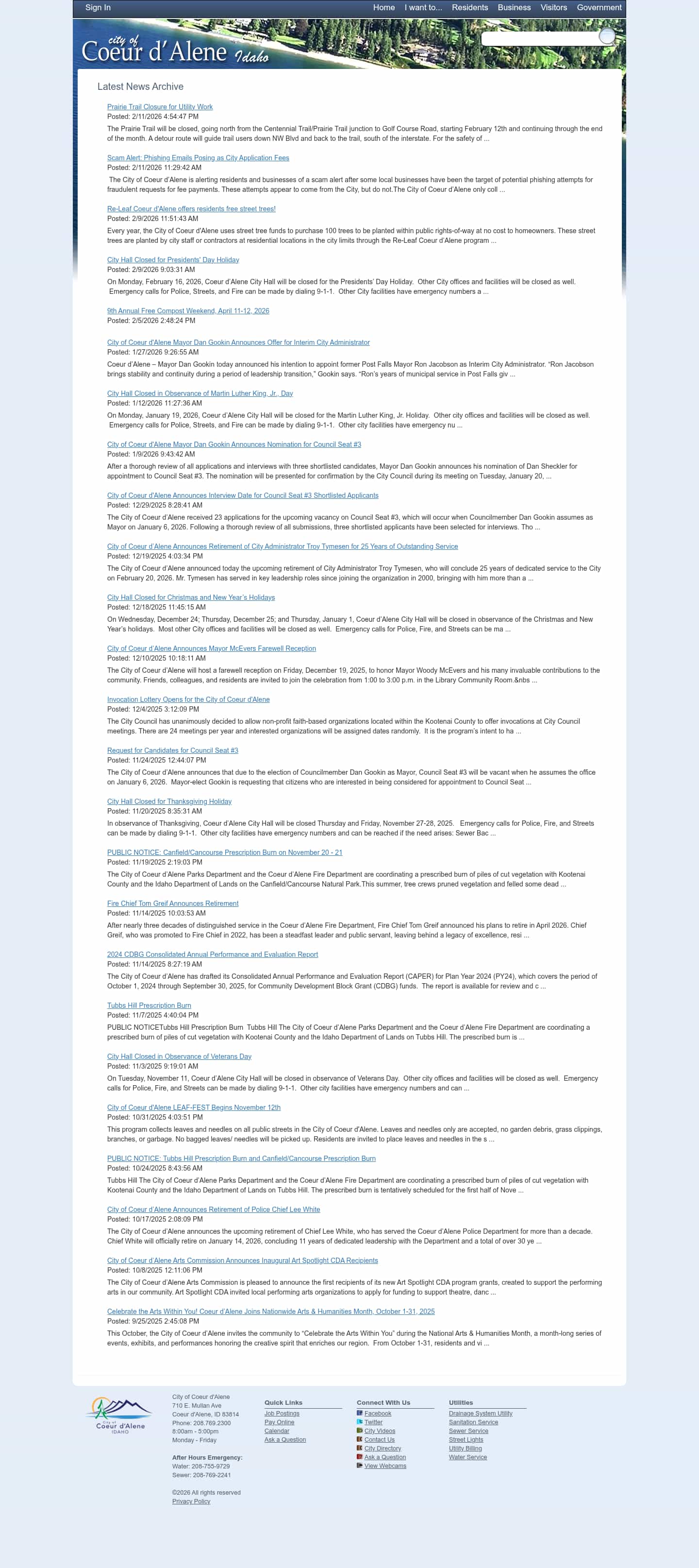 Latest website image capture