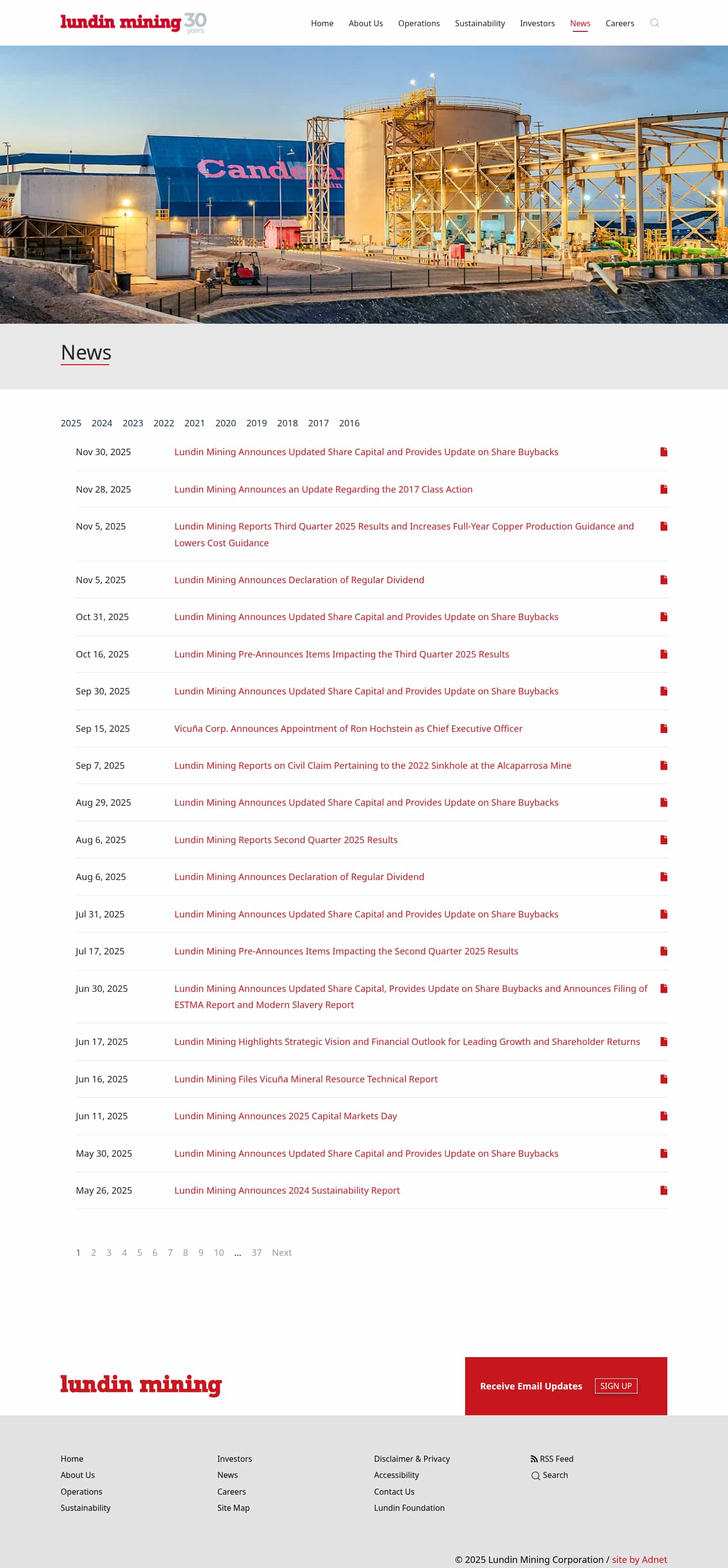 Latest website image capture