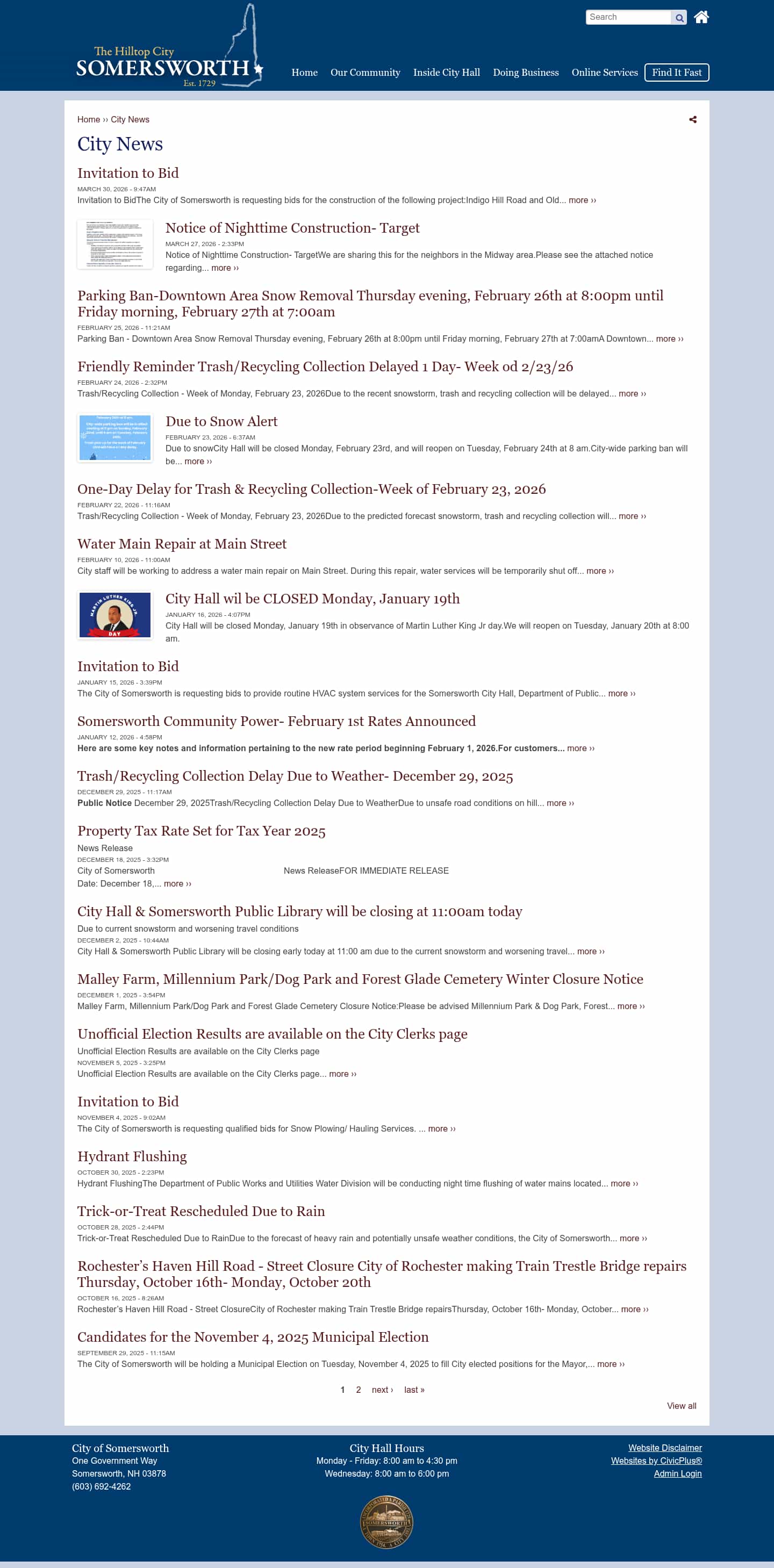 Latest website image capture