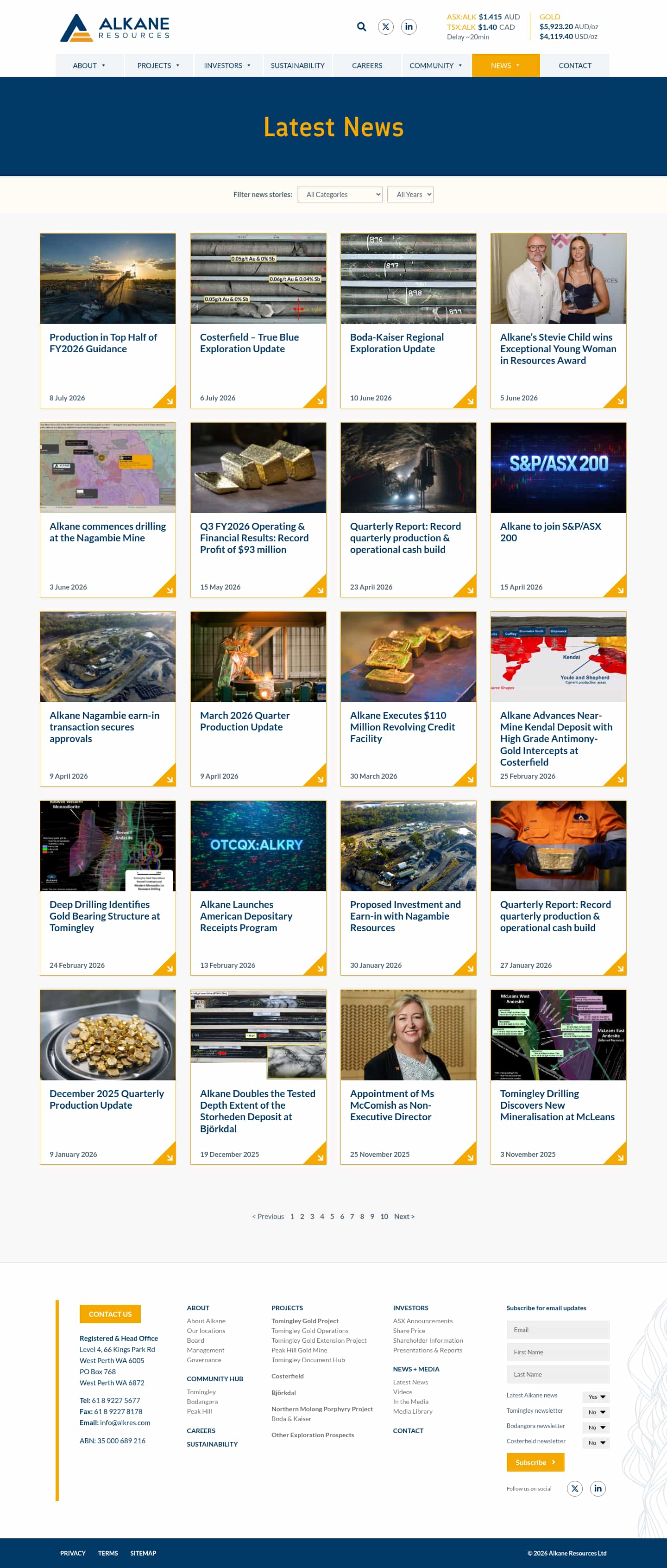 Latest website image capture