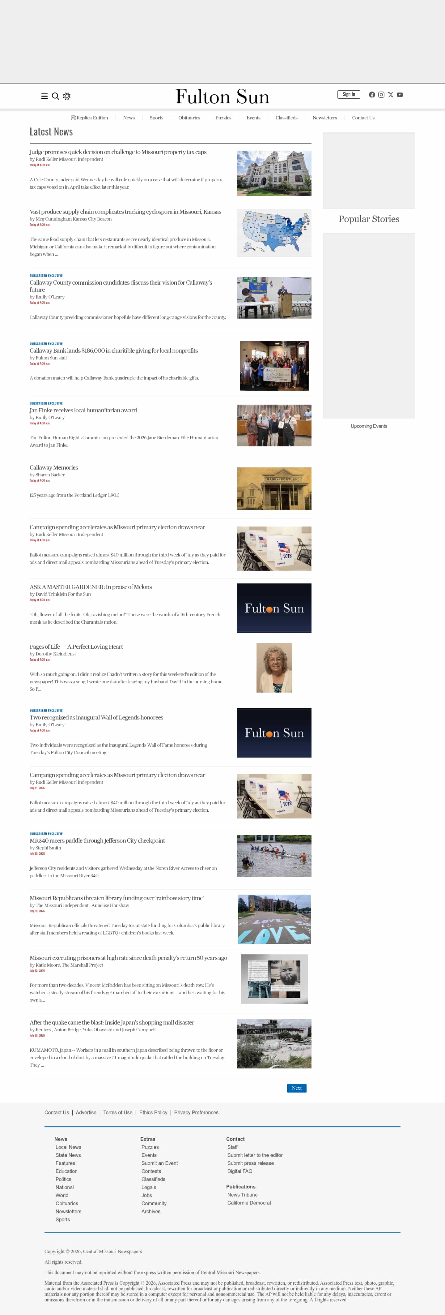 Latest website image capture
